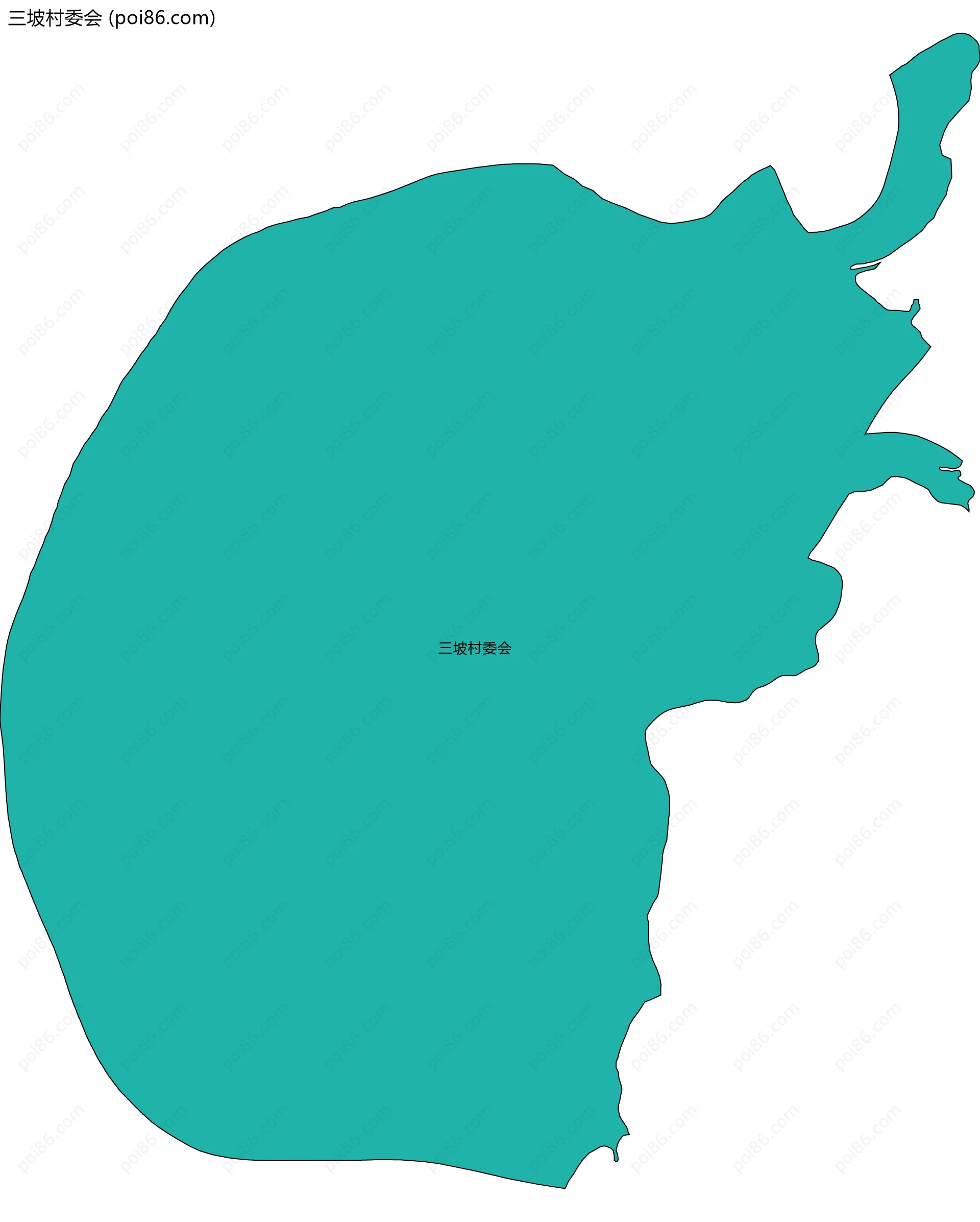 三坡村委会边界地图