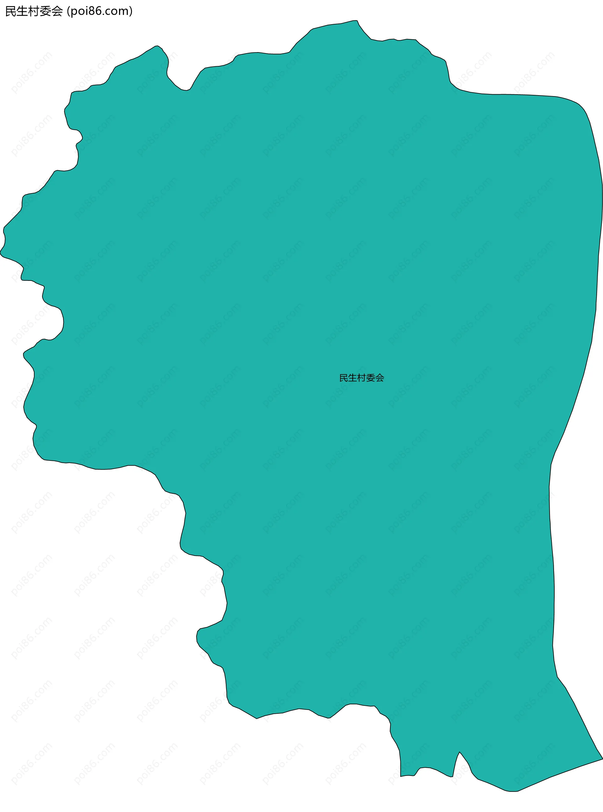 民生村委会边界地图