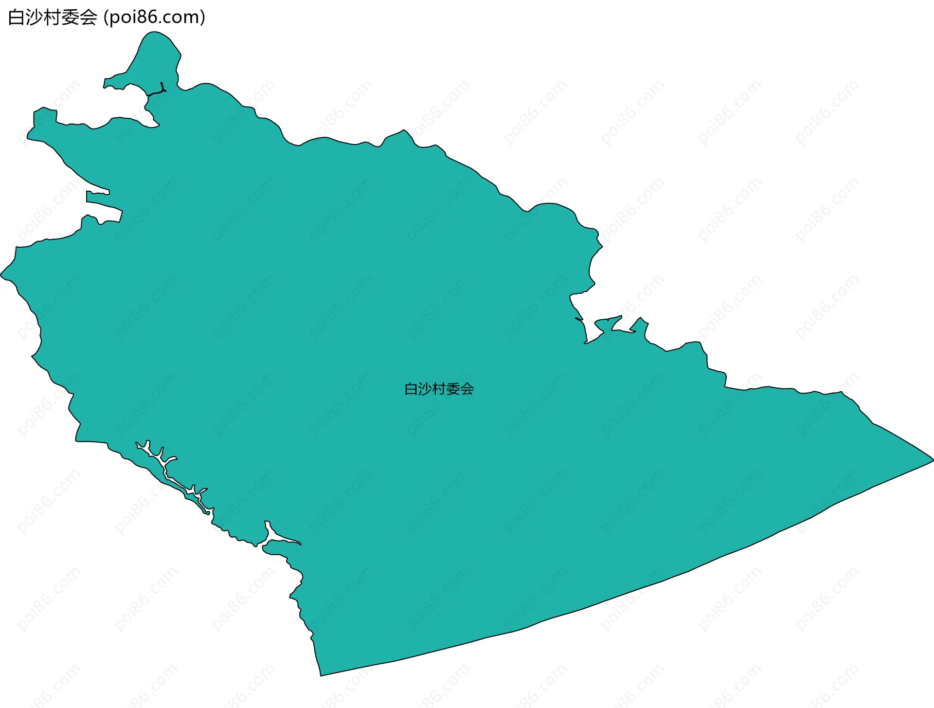 白沙村委会边界地图