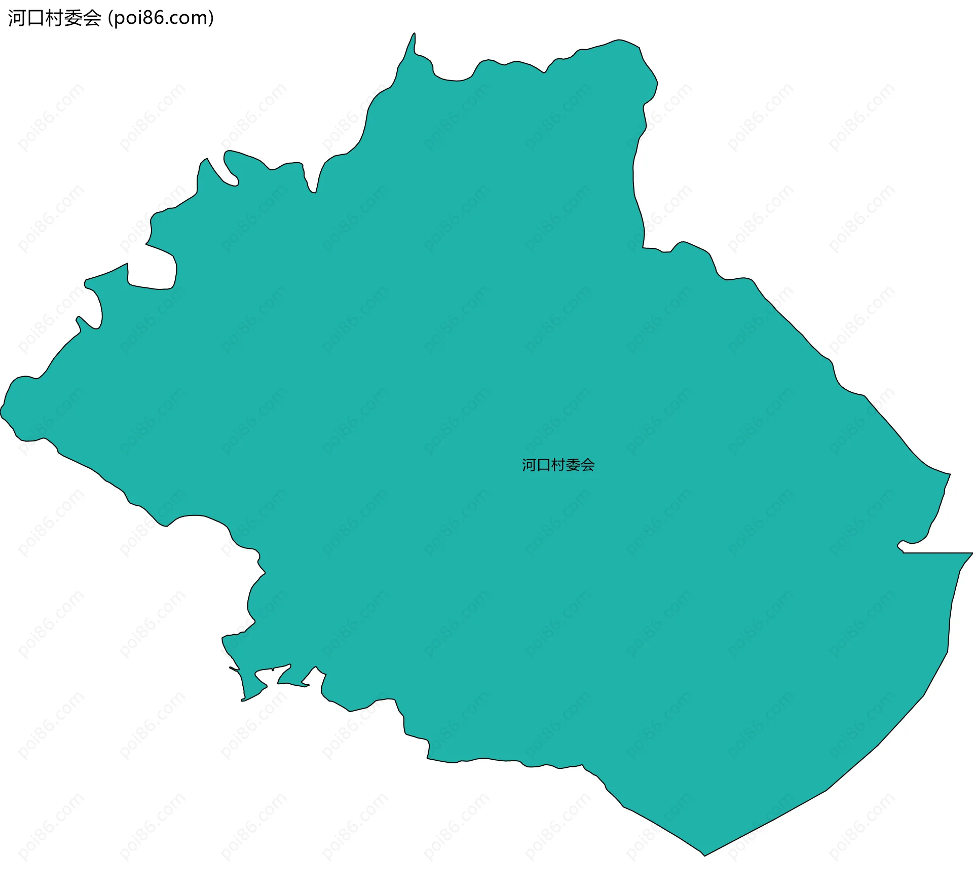 河口村委会边界地图