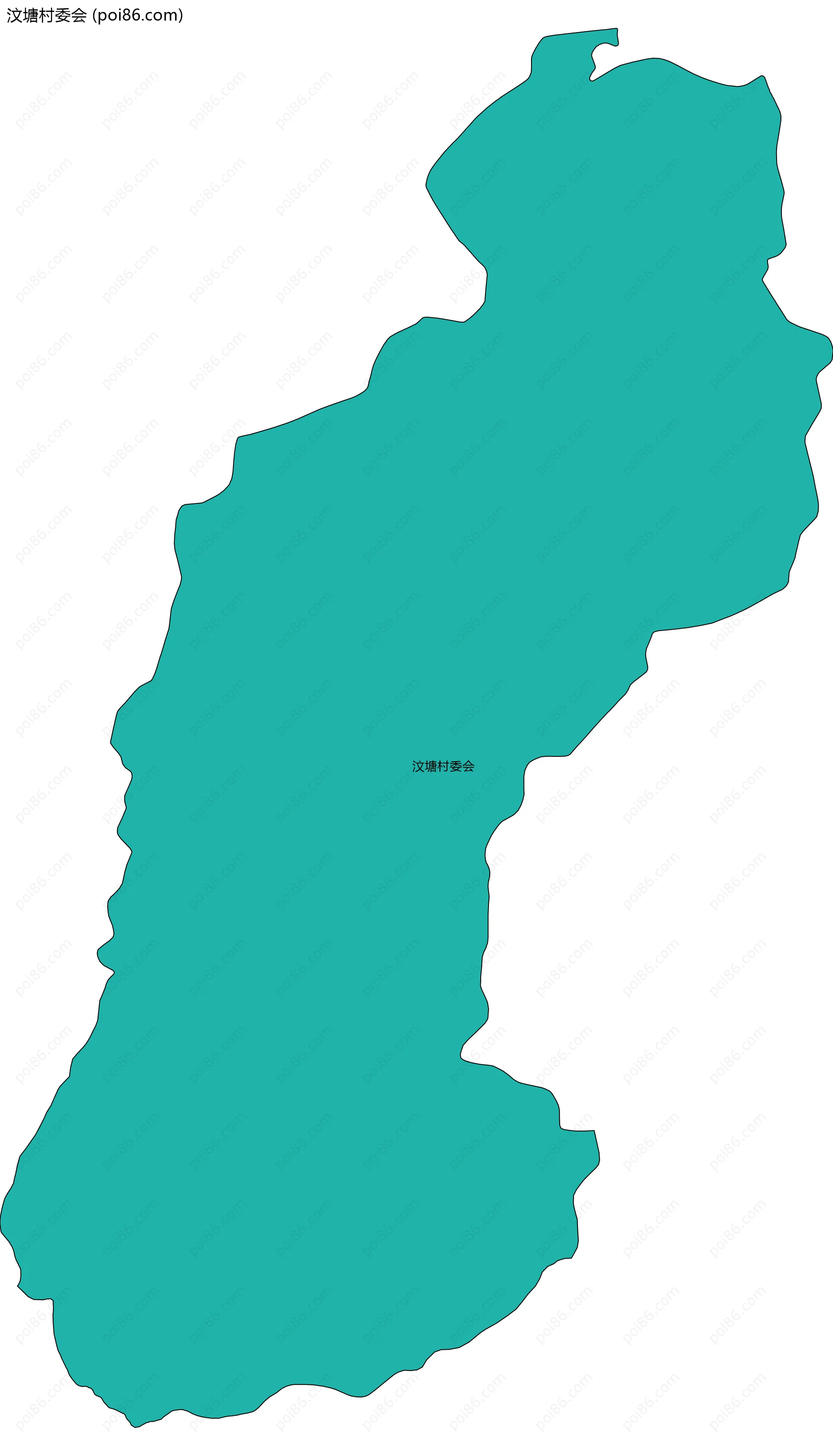 汶塘村委会边界地图