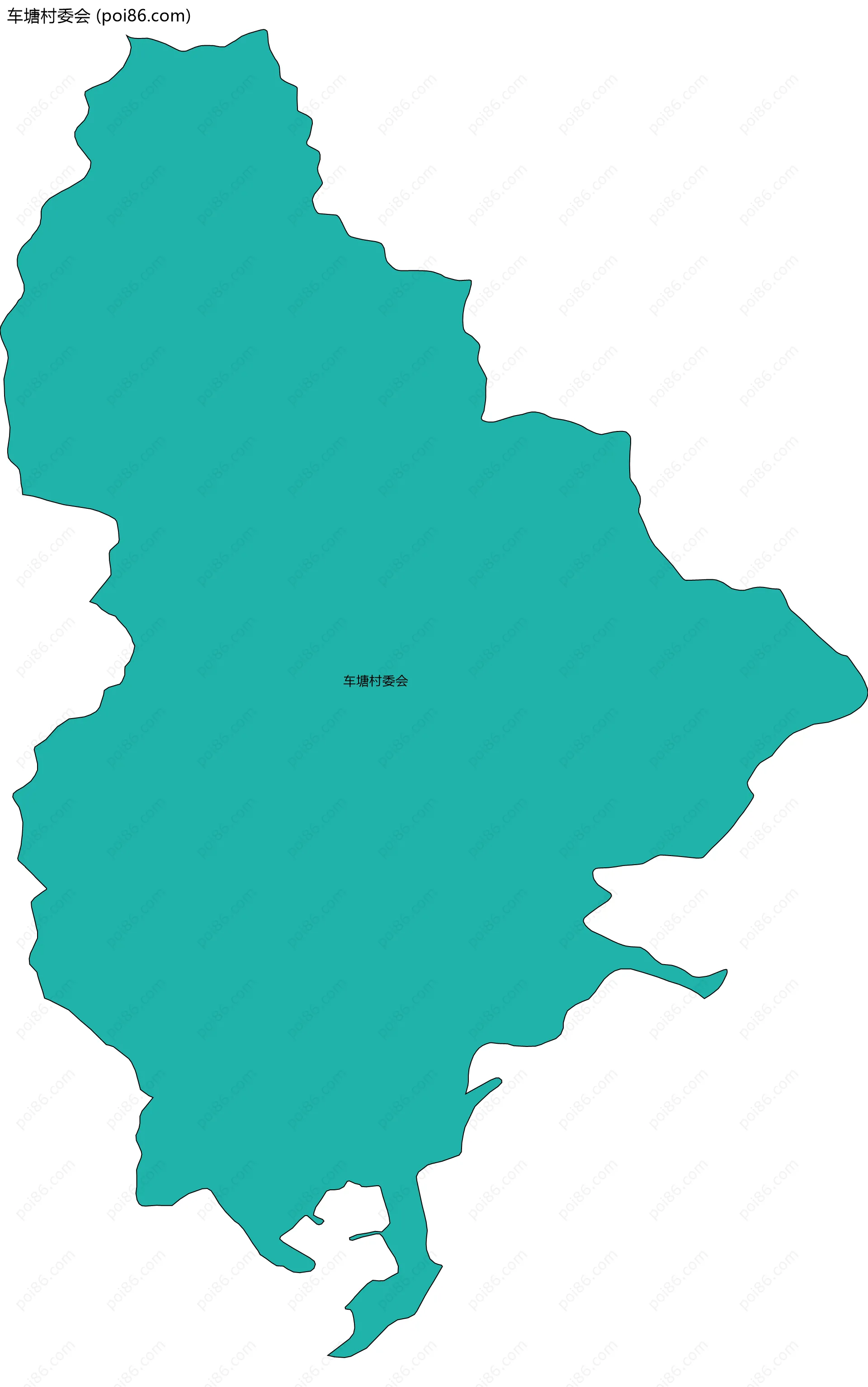 车塘村委会边界地图