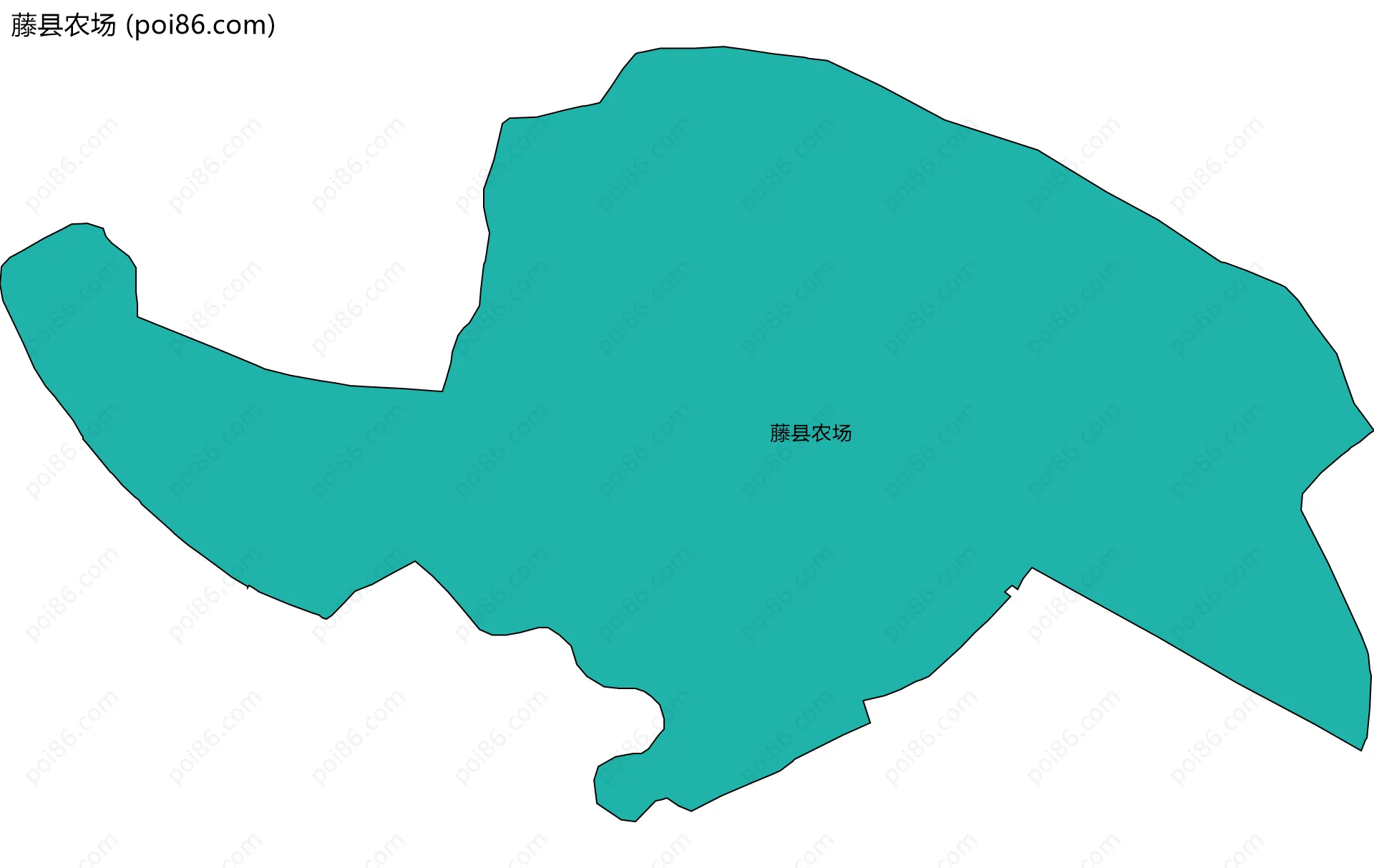 藤县农场边界地图