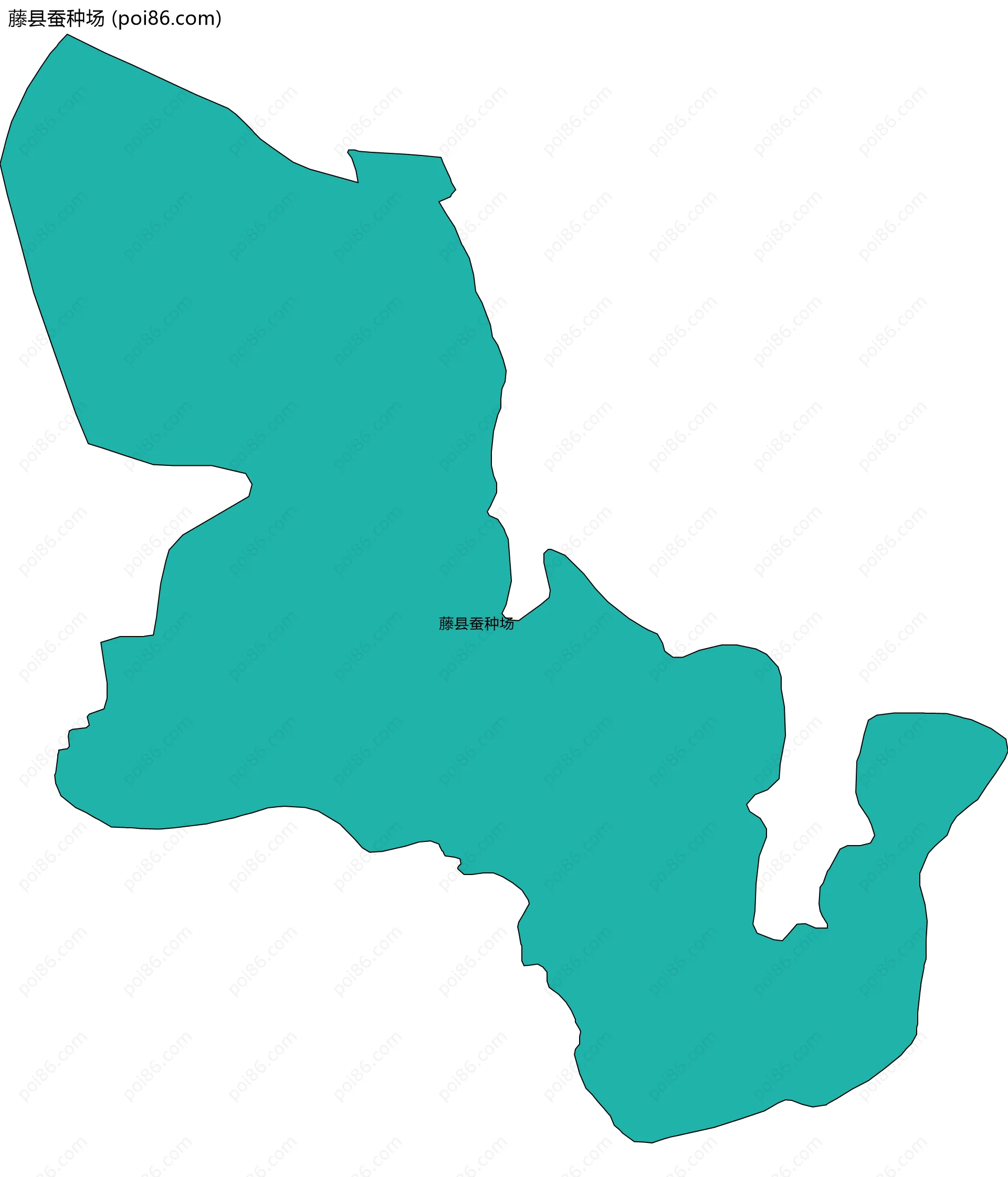 藤县蚕种场边界地图