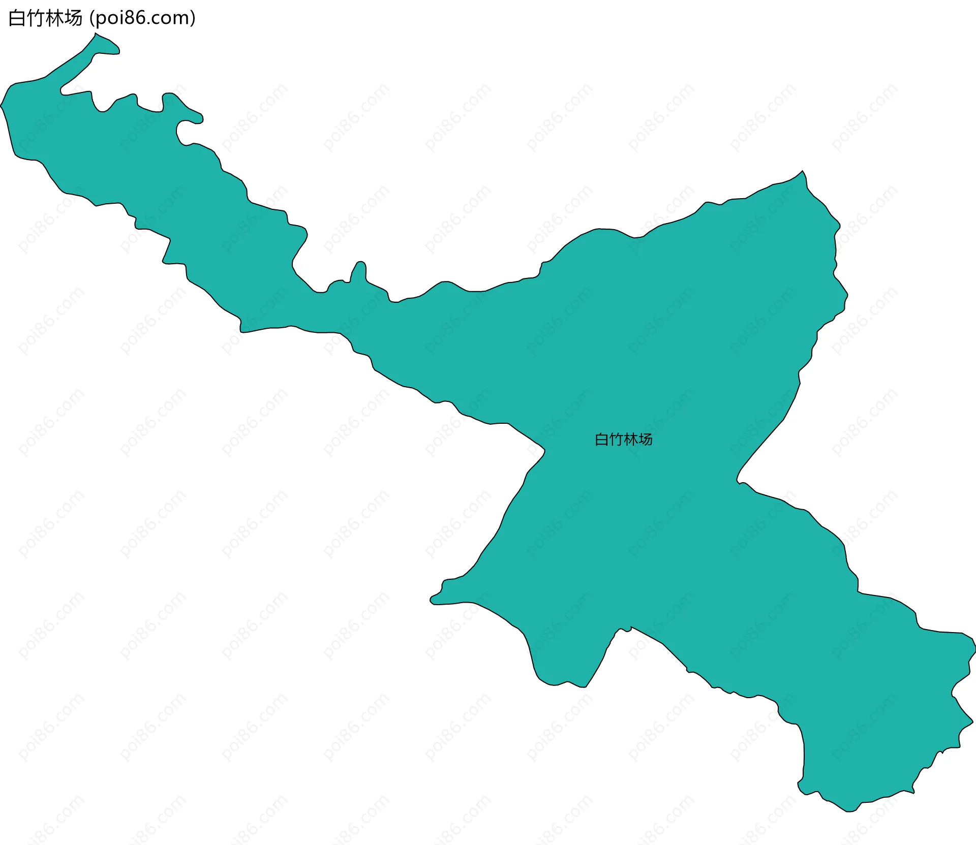 白竹林场边界地图