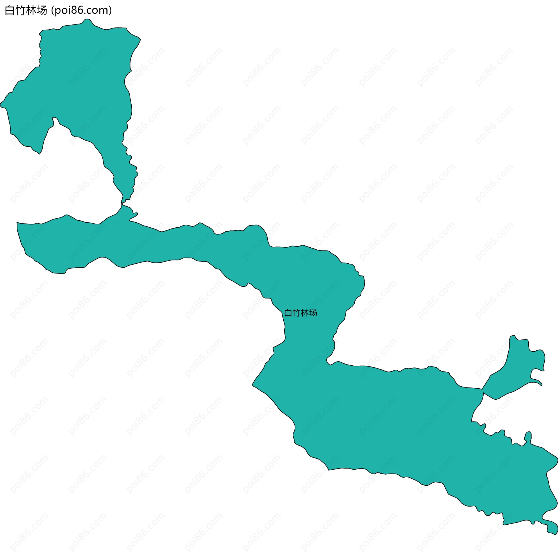 白竹林场边界地图