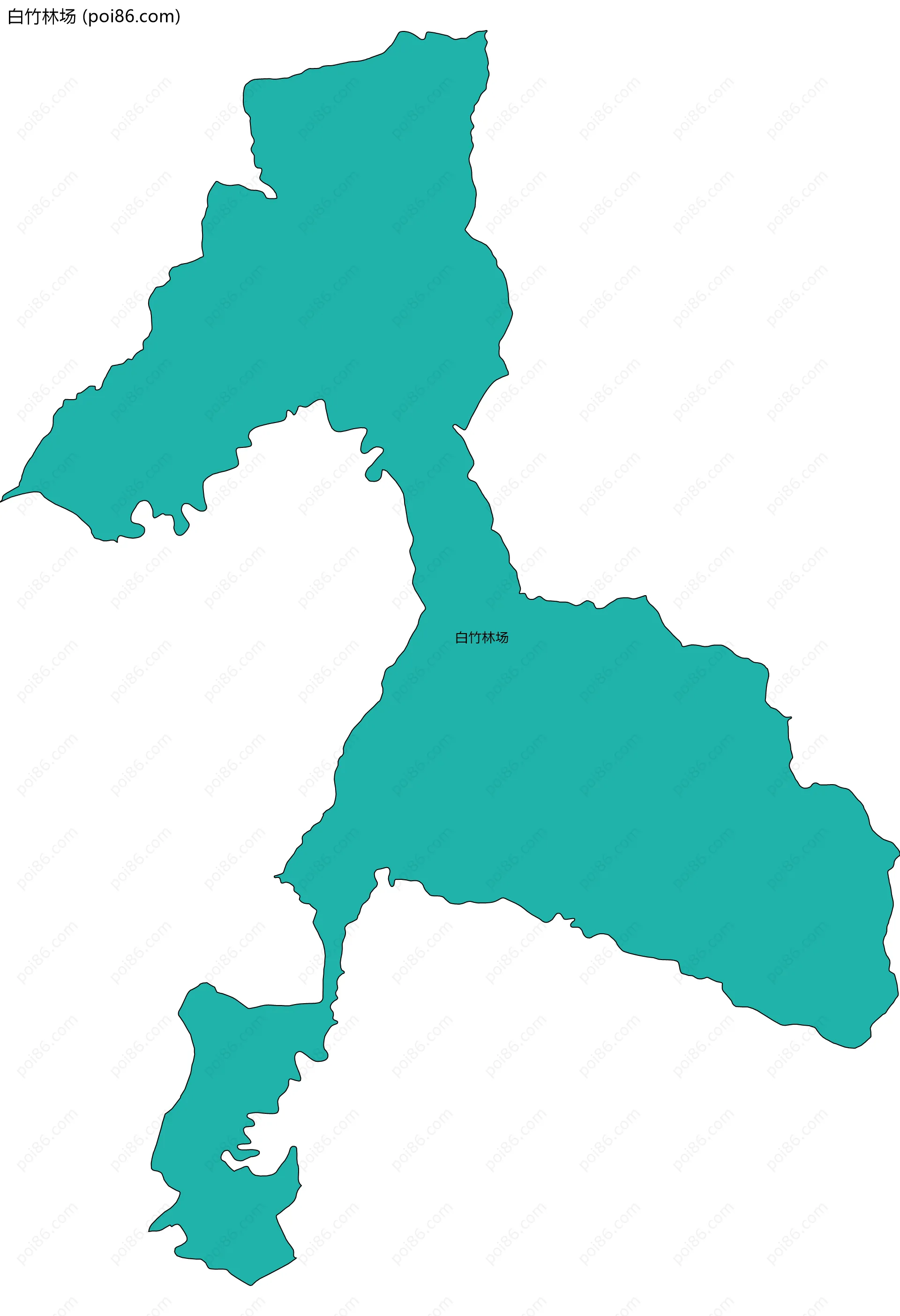 白竹林场边界地图