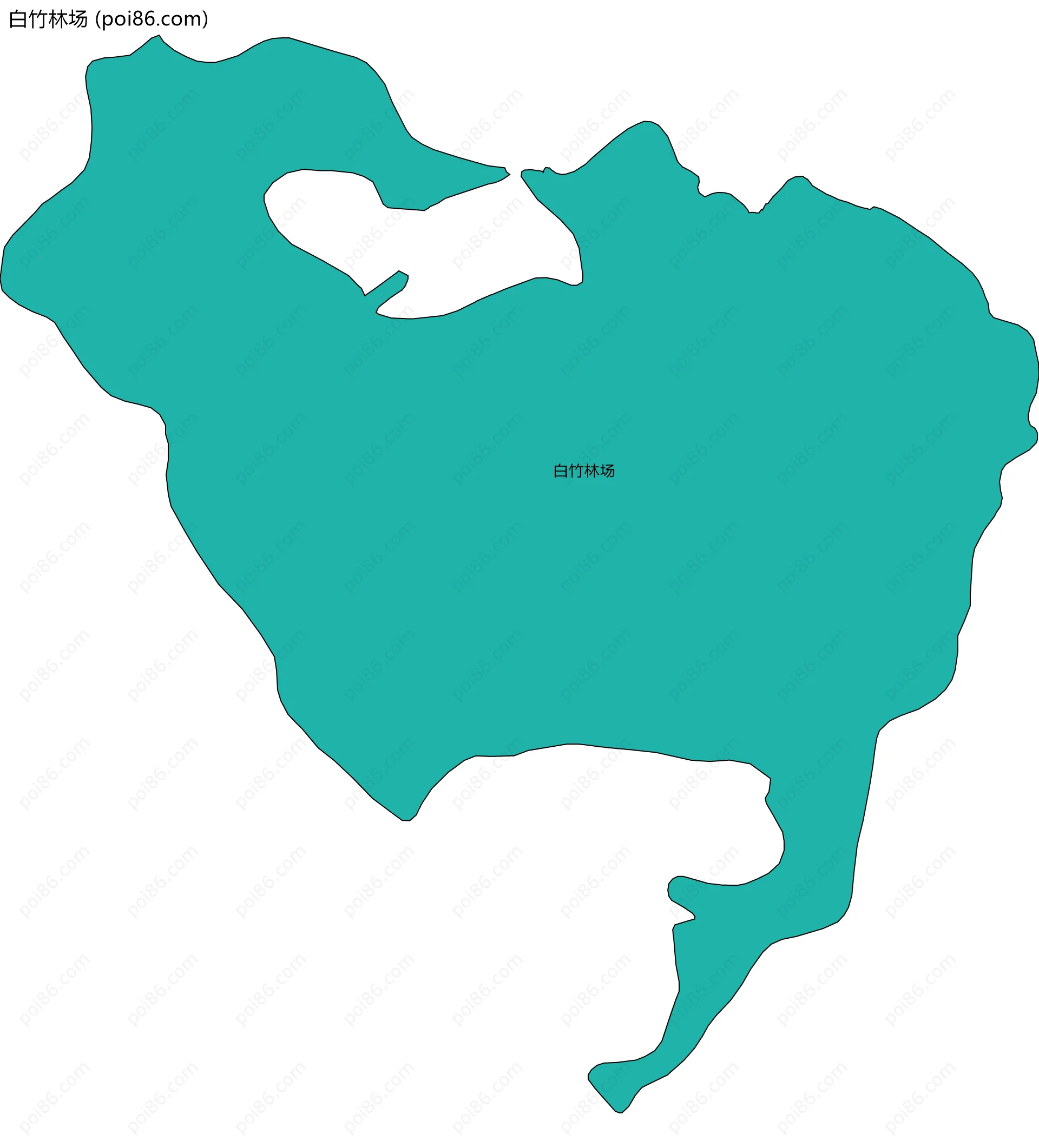 白竹林场边界地图