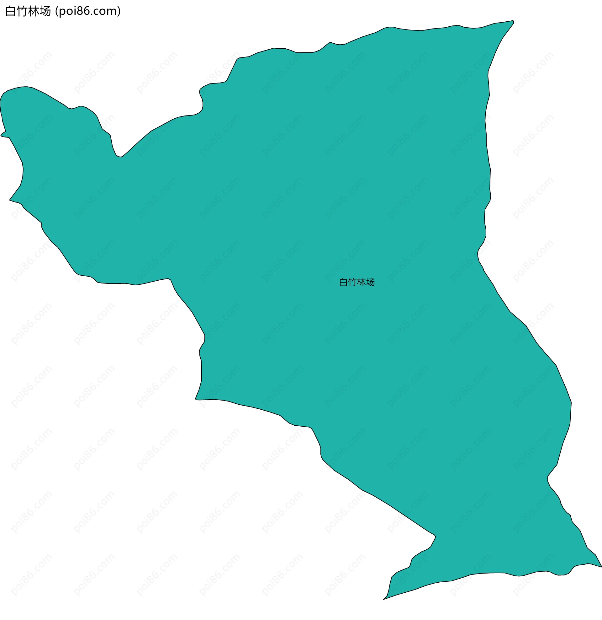 白竹林场边界地图