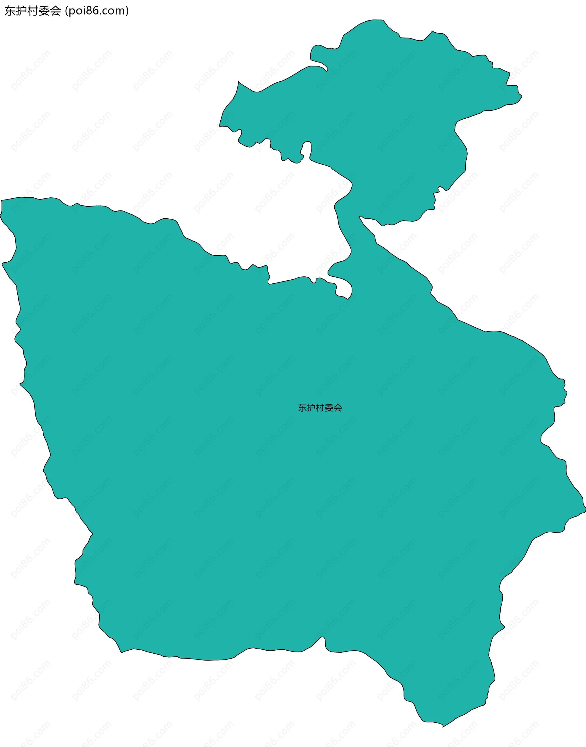 东护村委会边界地图