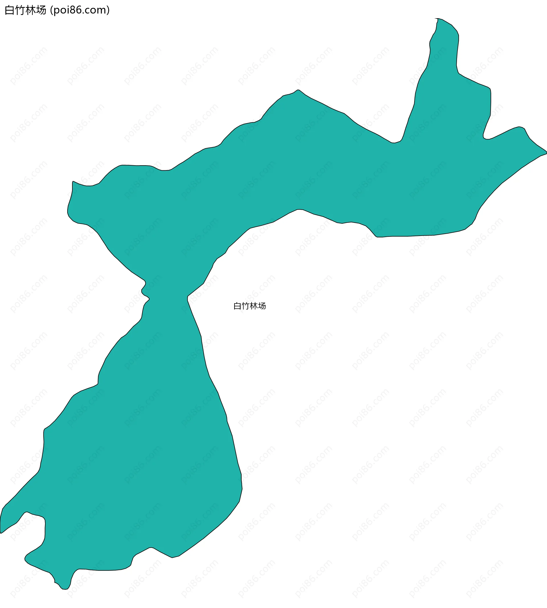 白竹林场边界地图