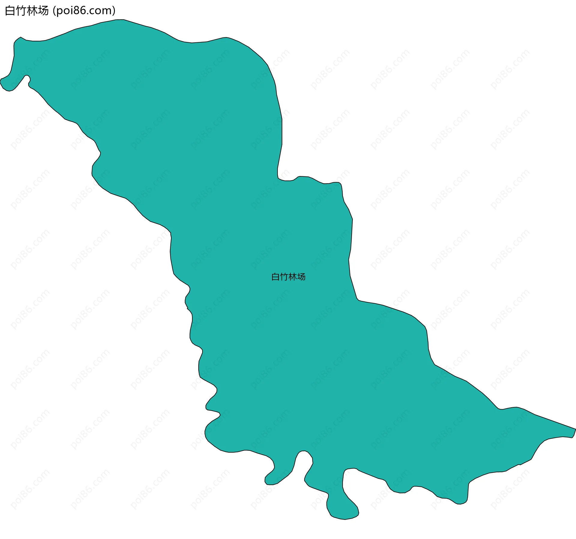 白竹林场边界地图