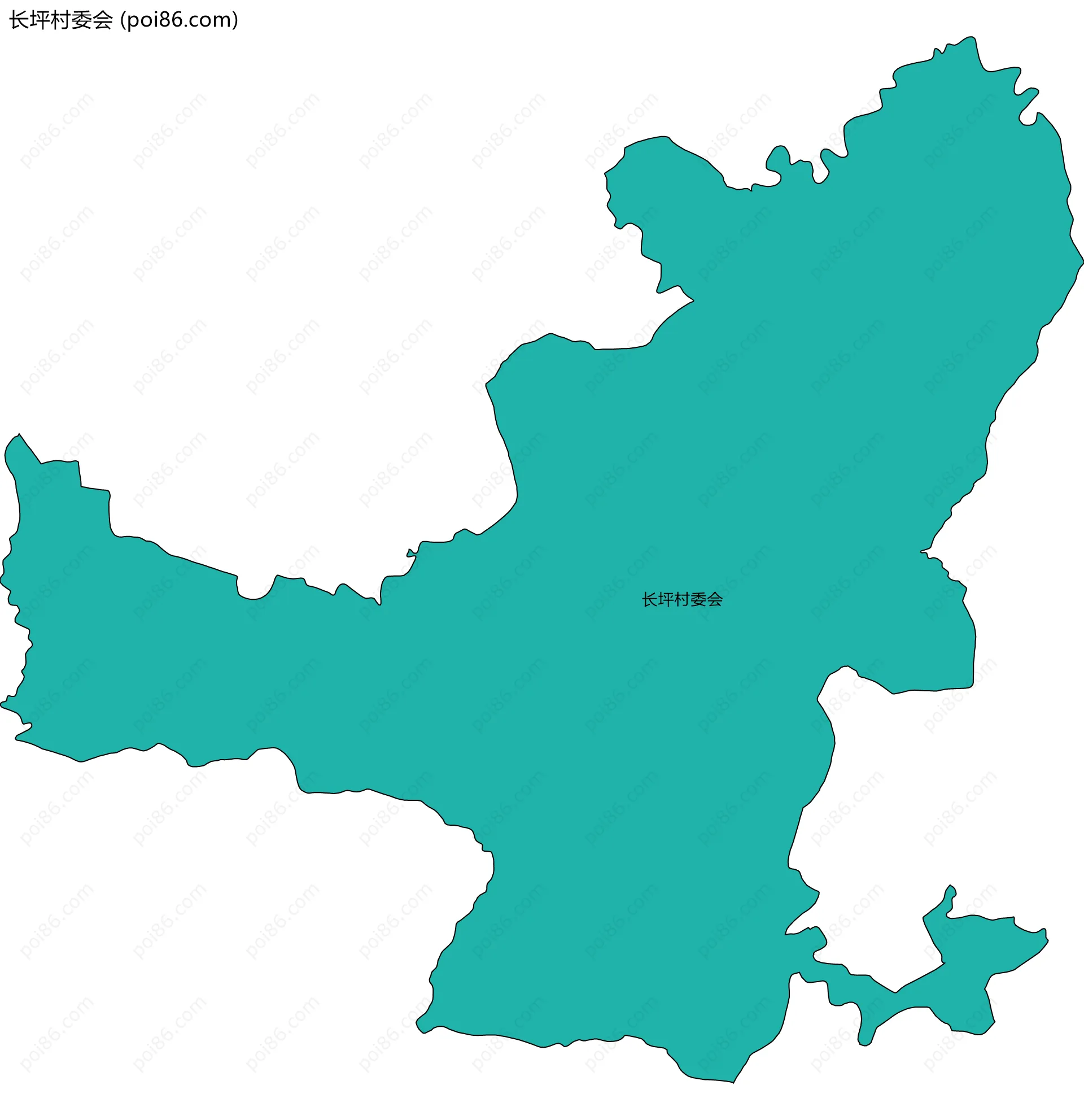 长坪村委会边界地图