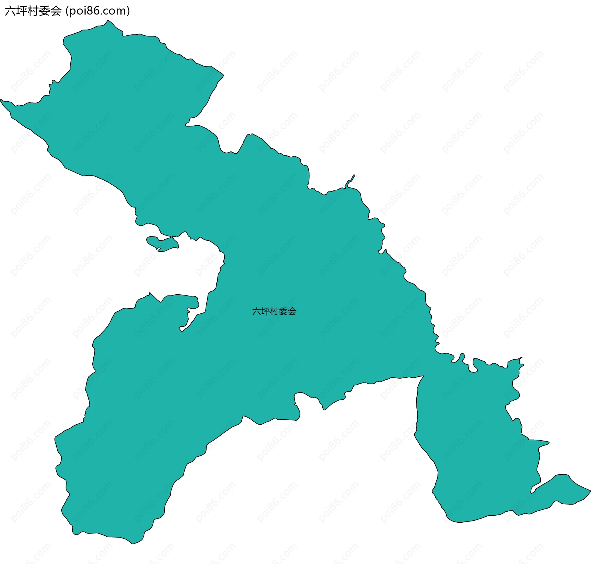 六坪村委会边界地图