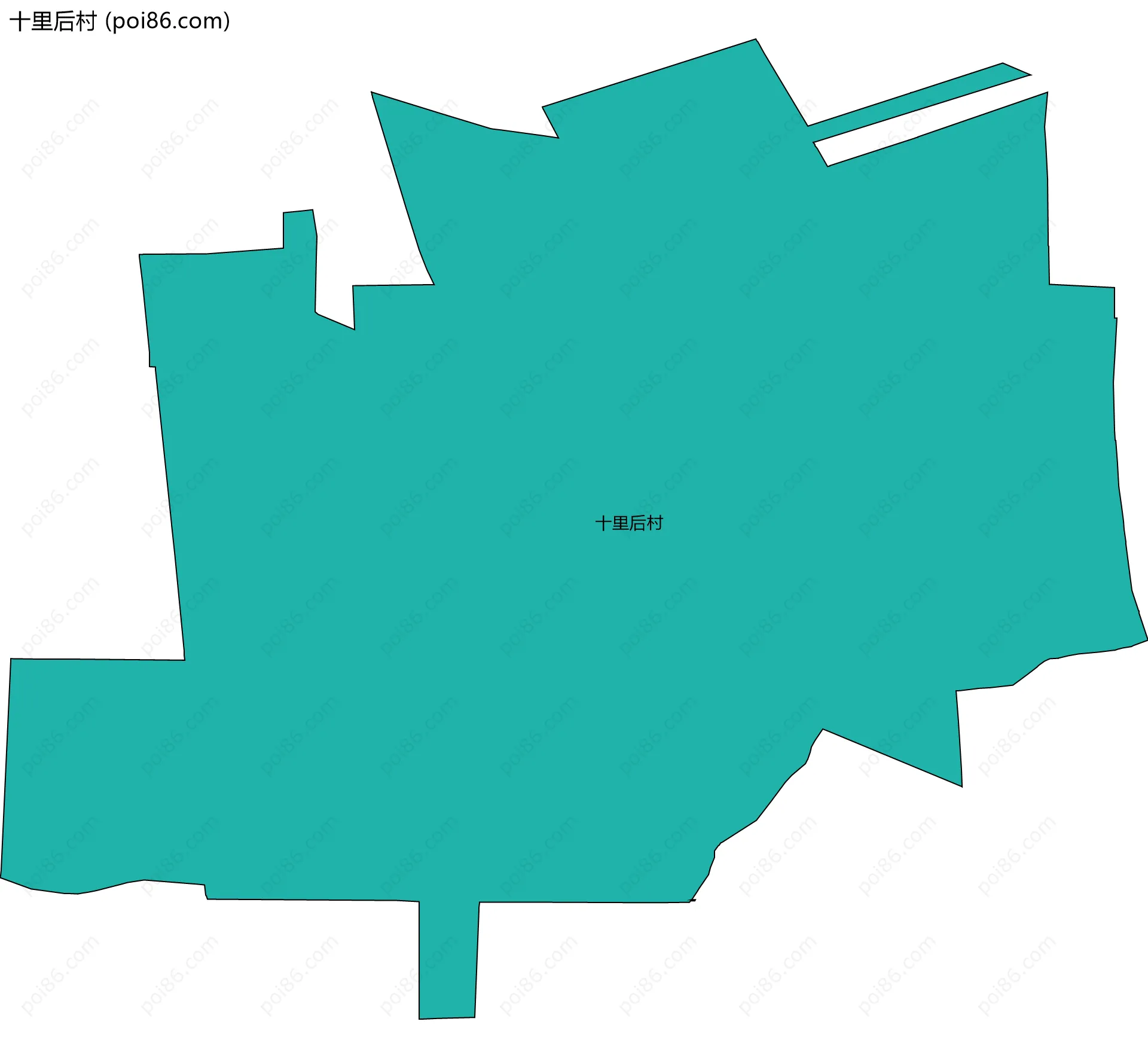十里后村边界地图