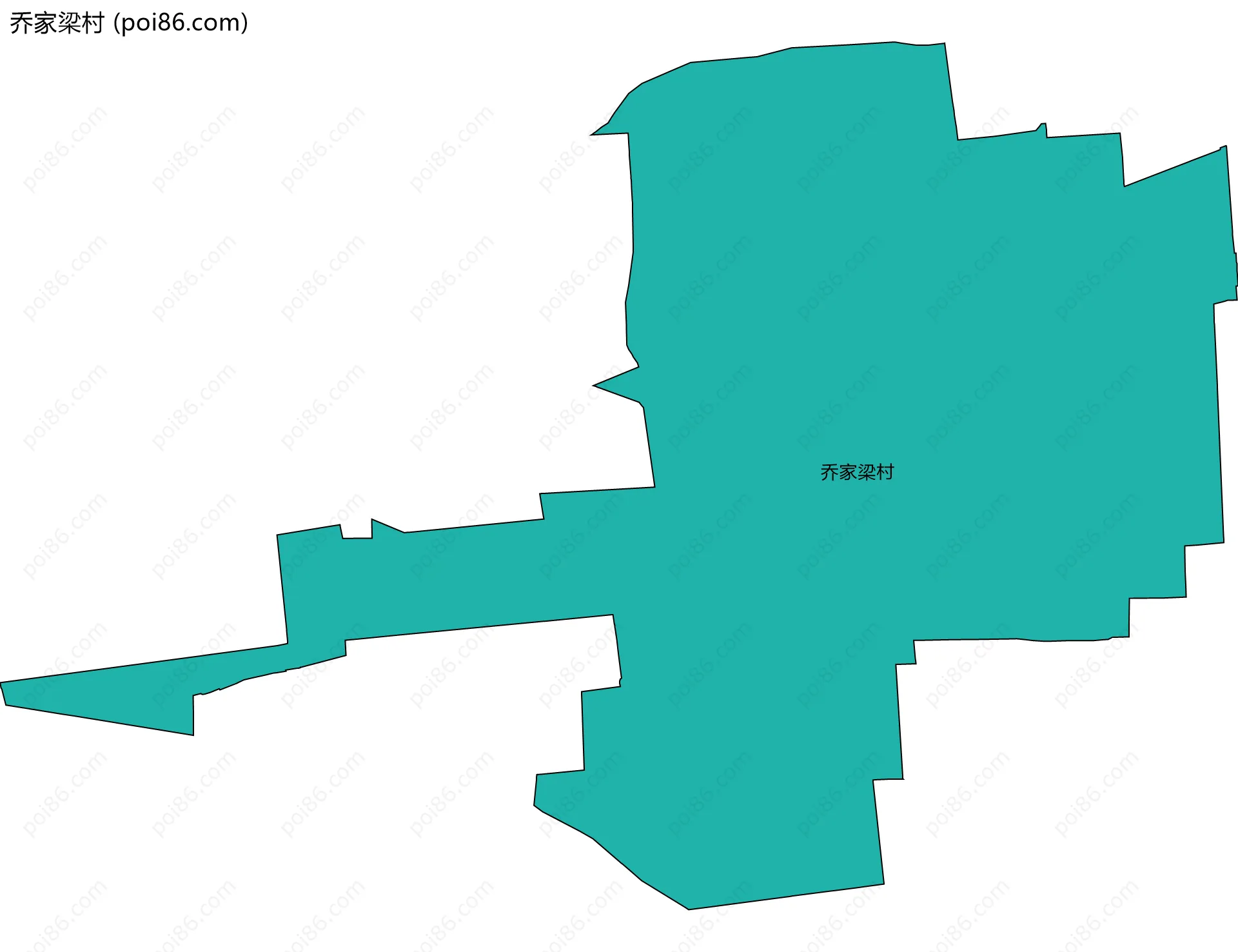乔家梁村边界地图