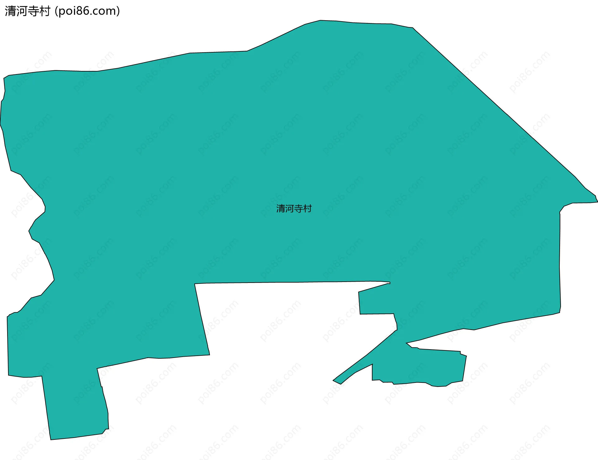 清河寺村边界地图