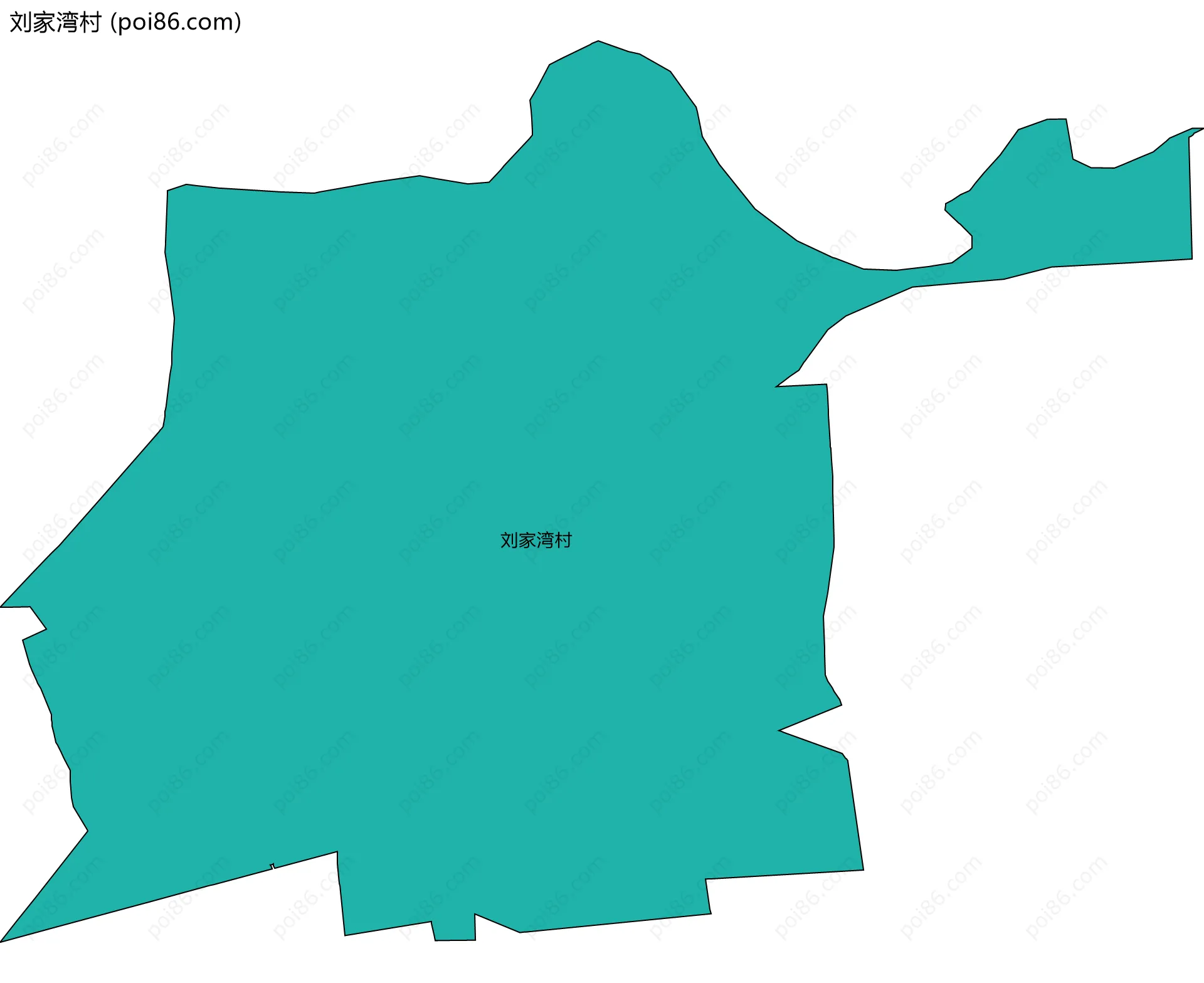 刘家湾村边界地图