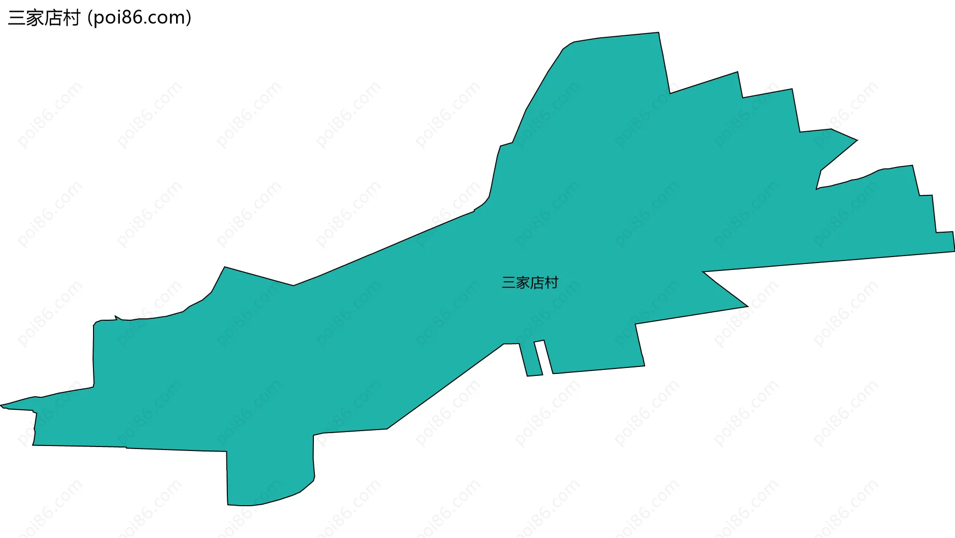 三家店村边界地图