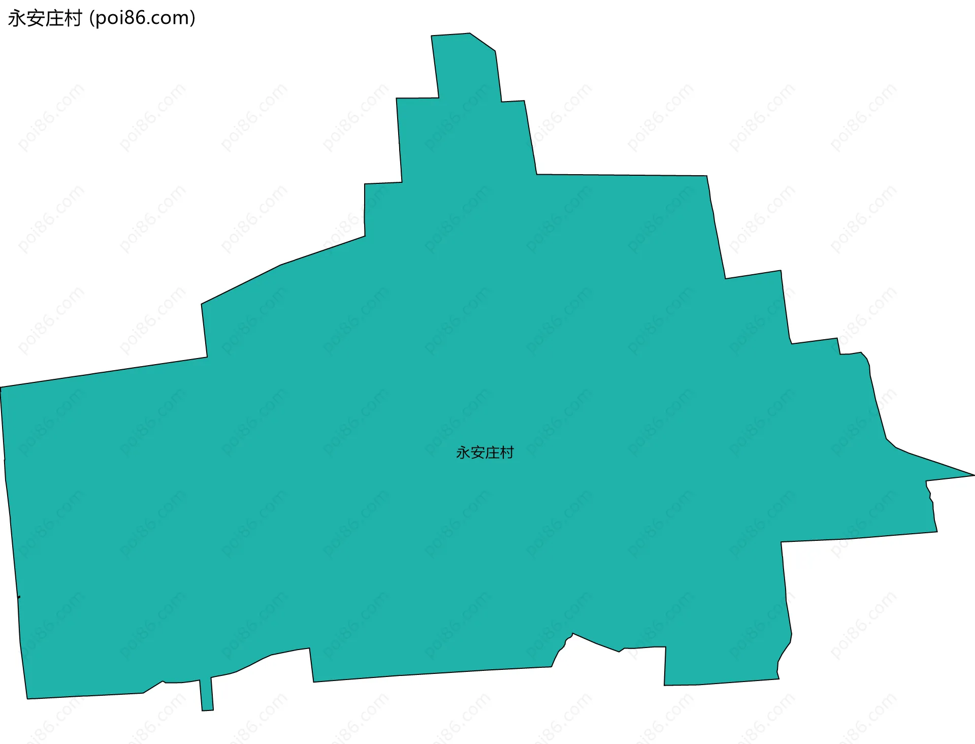 永安庄村边界地图