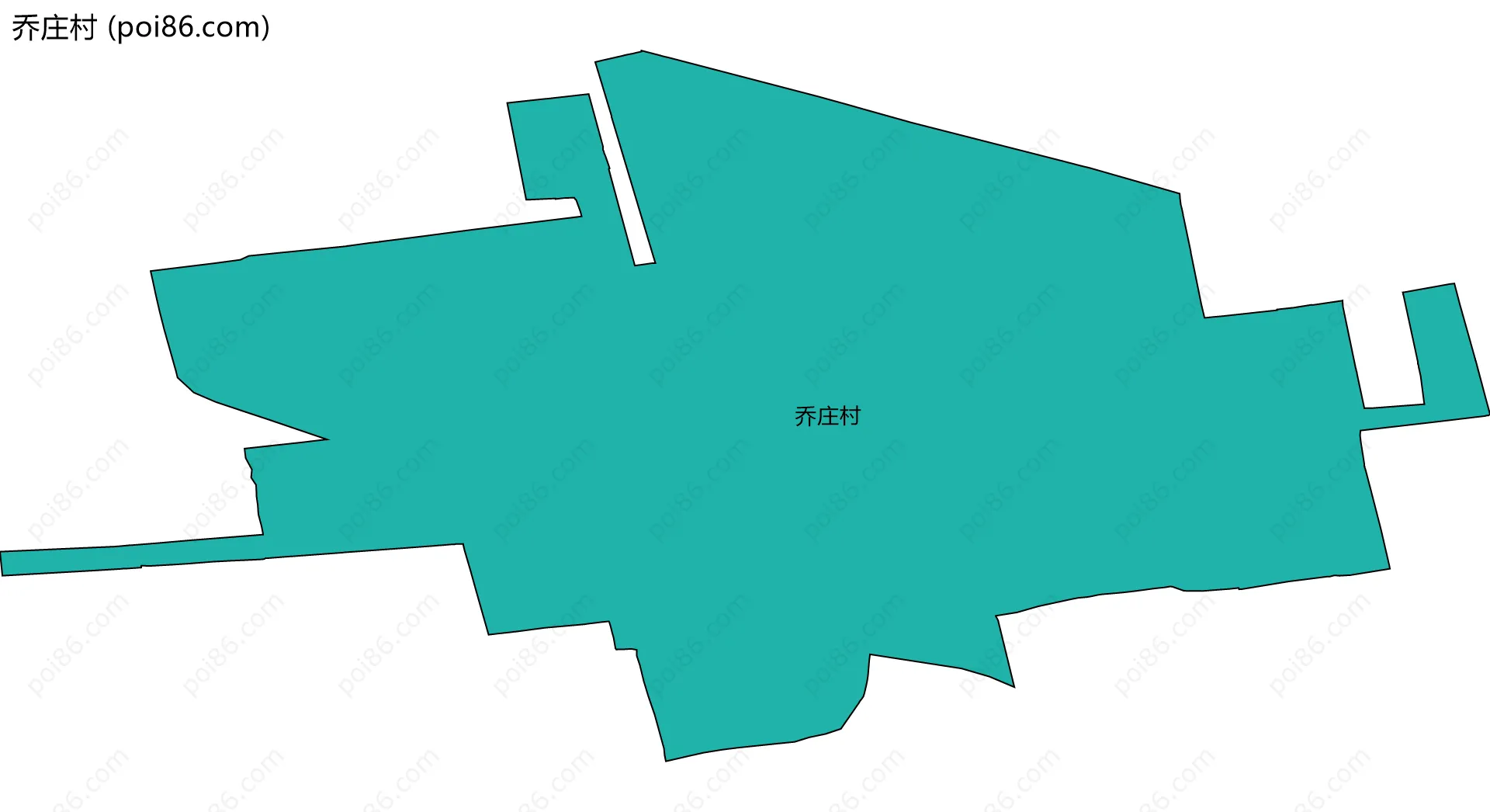 乔庄村边界地图