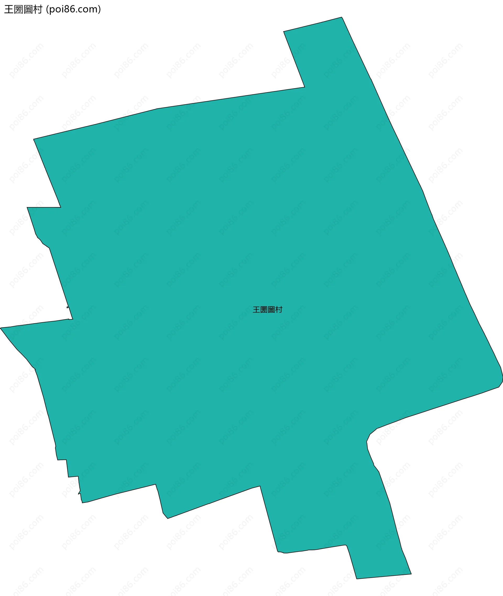 王圐圙村边界地图