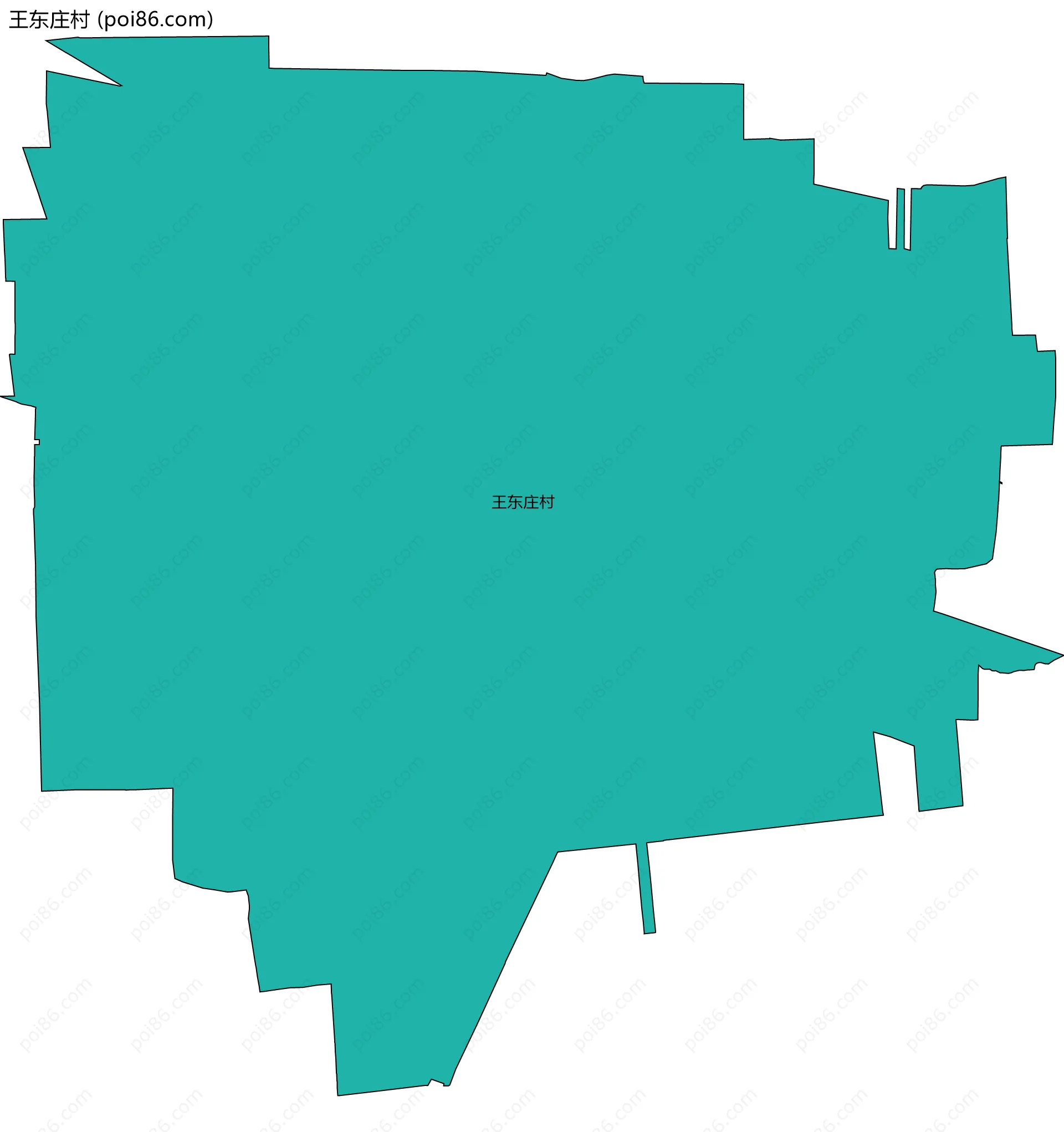 王东庄村边界地图