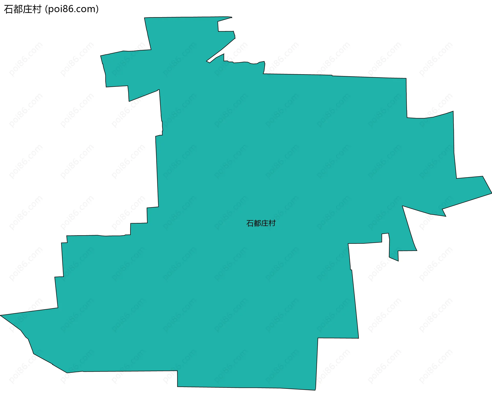 石都庄村边界地图