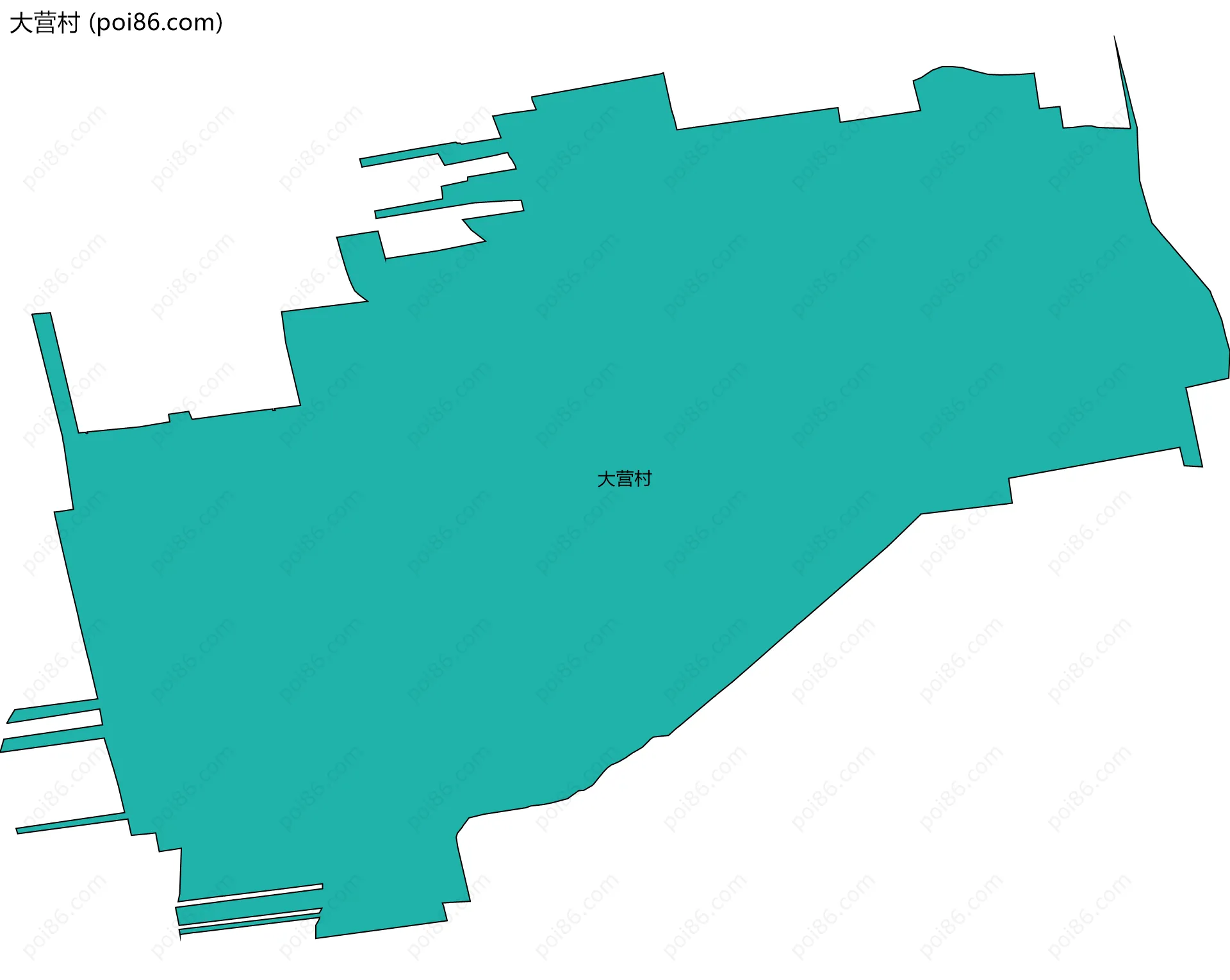大营村边界地图
