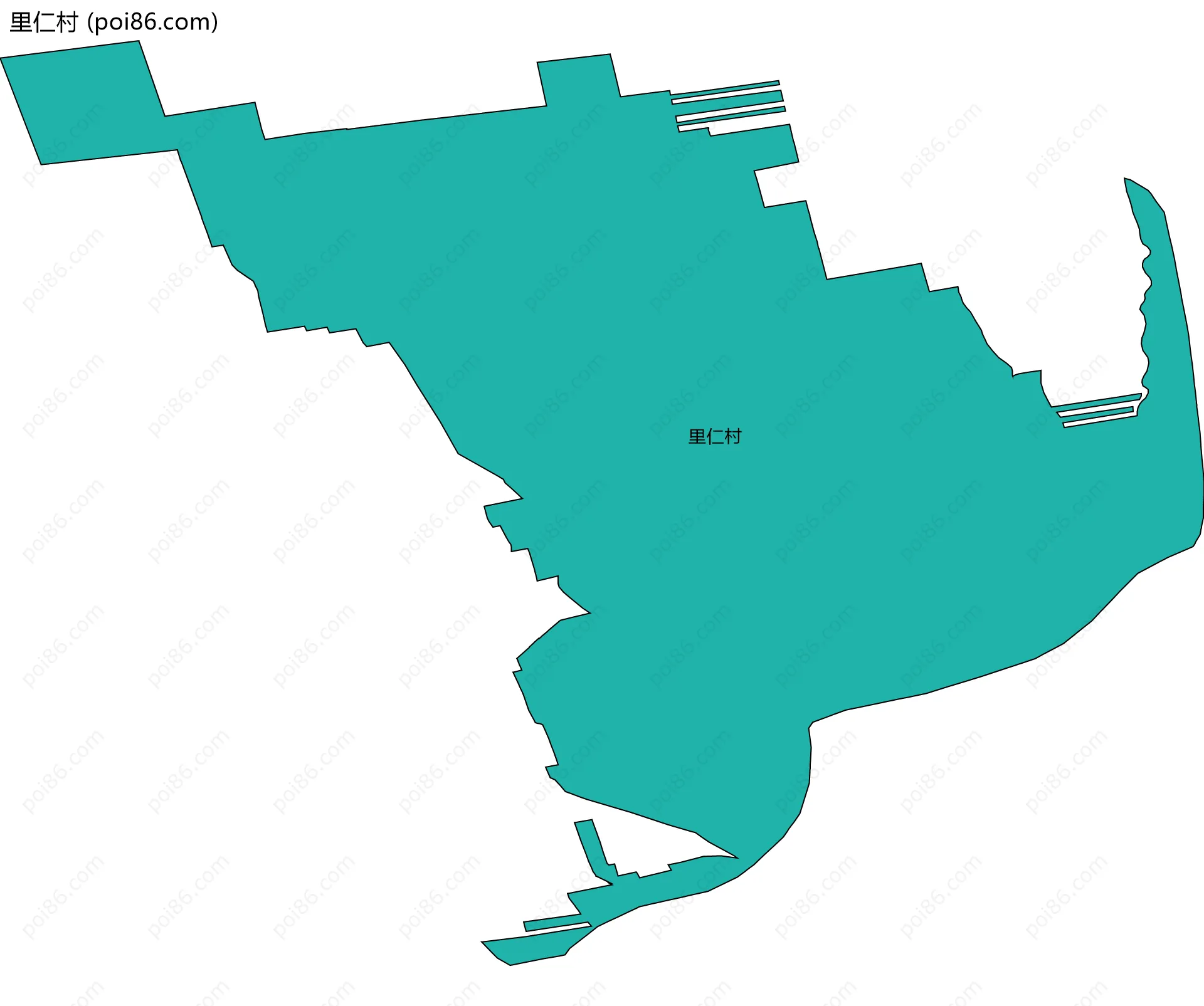里仁村边界地图