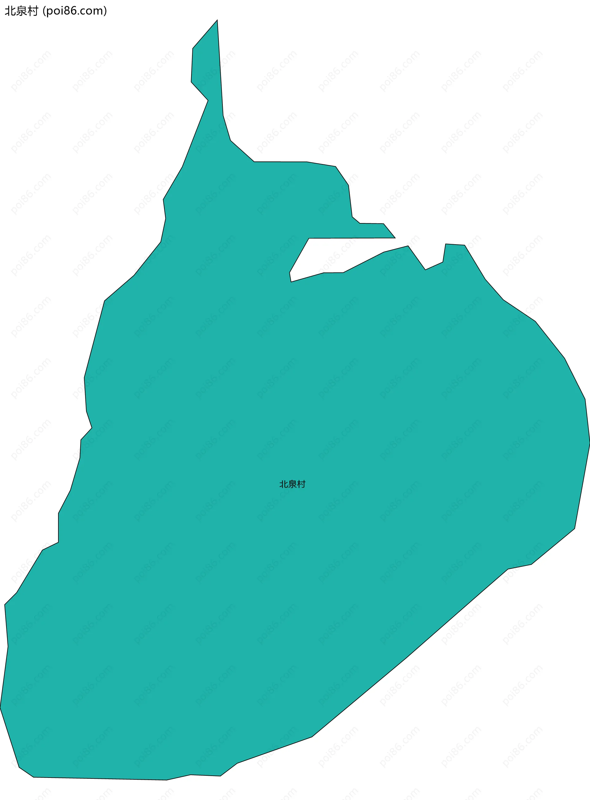 北泉村边界地图