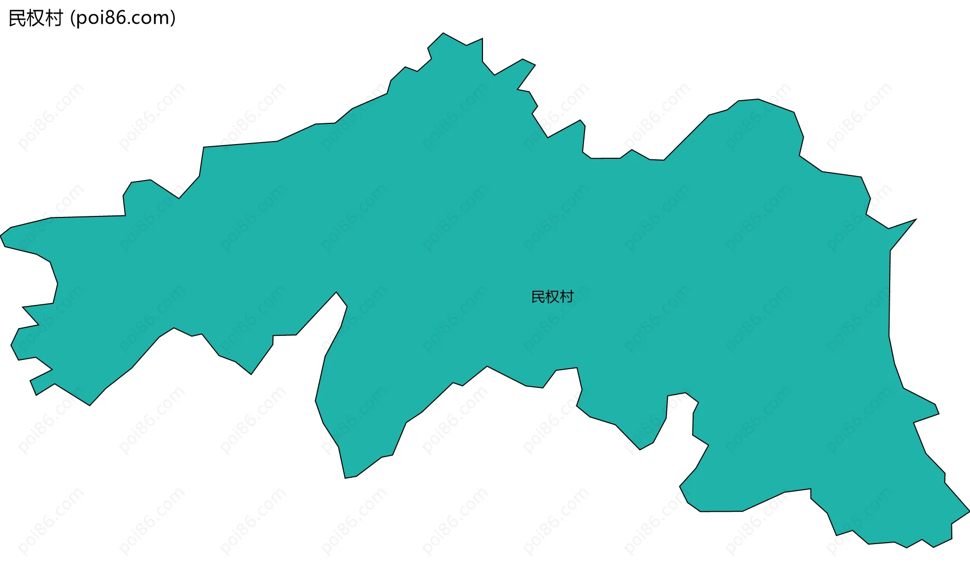 民权村边界地图