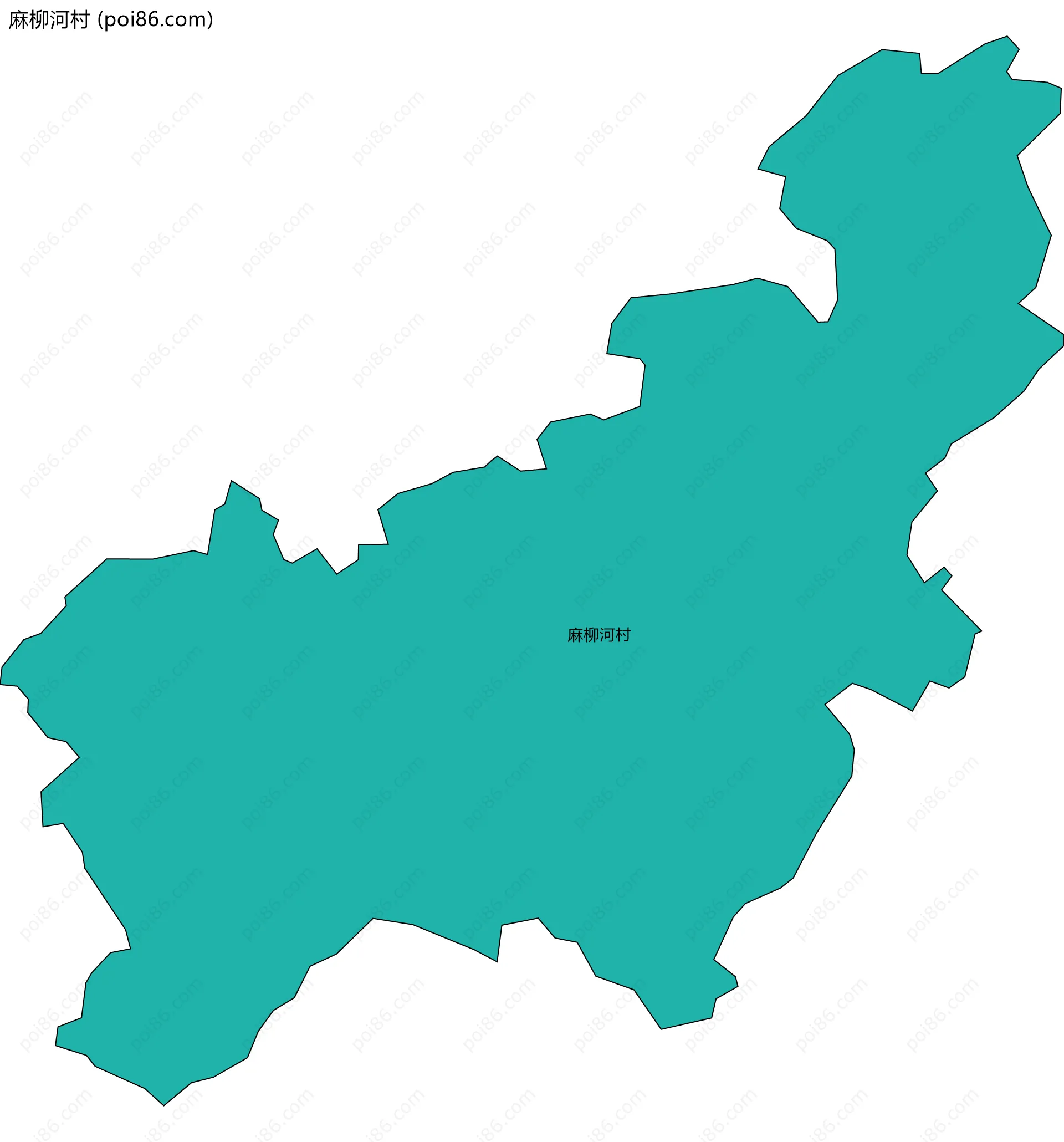 麻柳河村边界地图