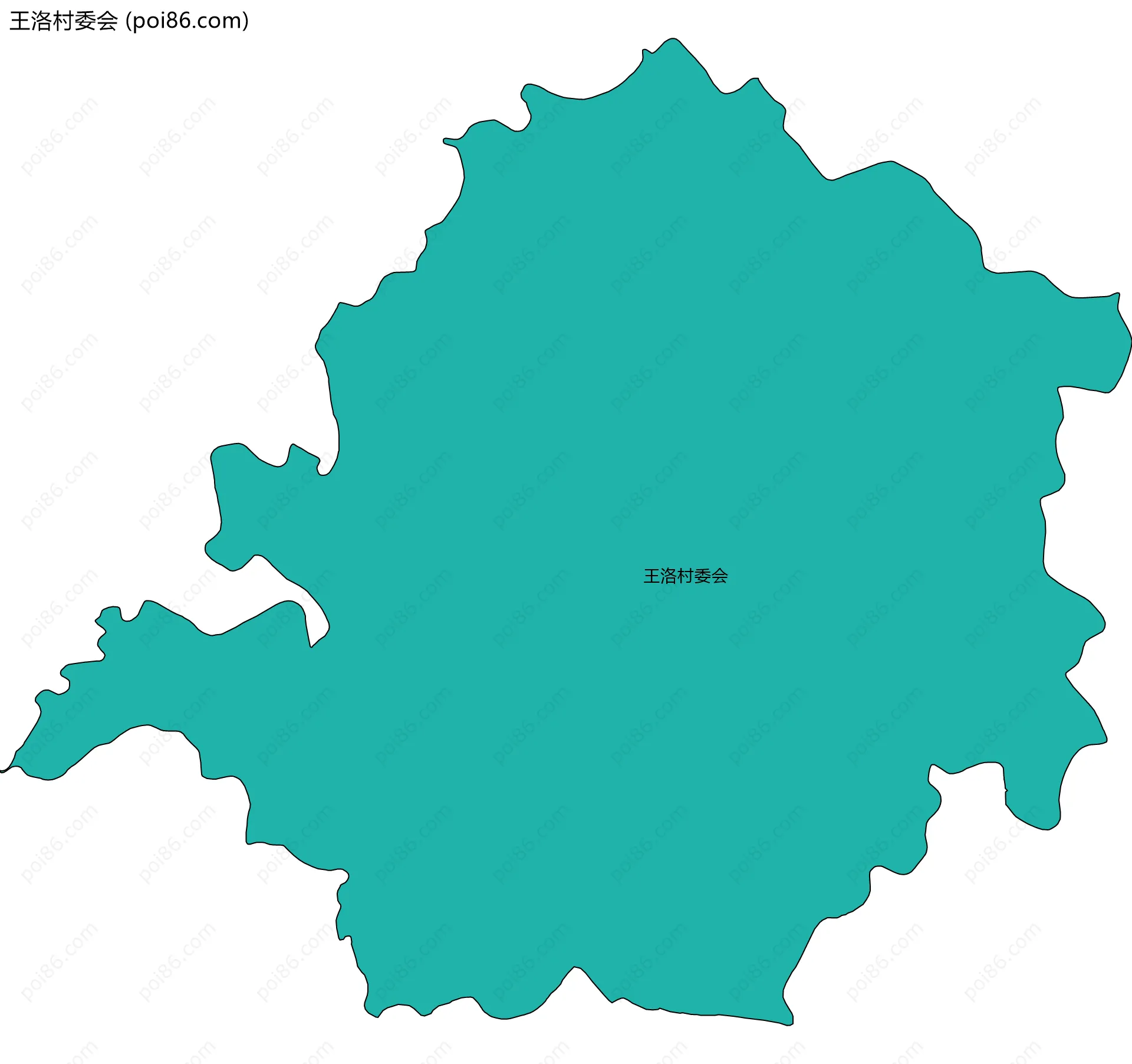 王洛村委会边界地图