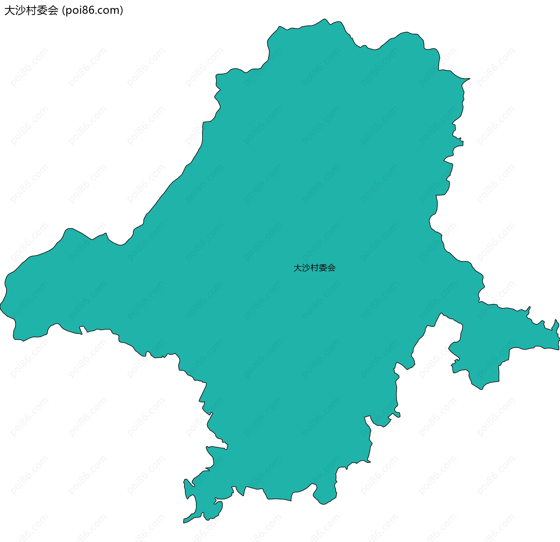 大沙村委会边界地图