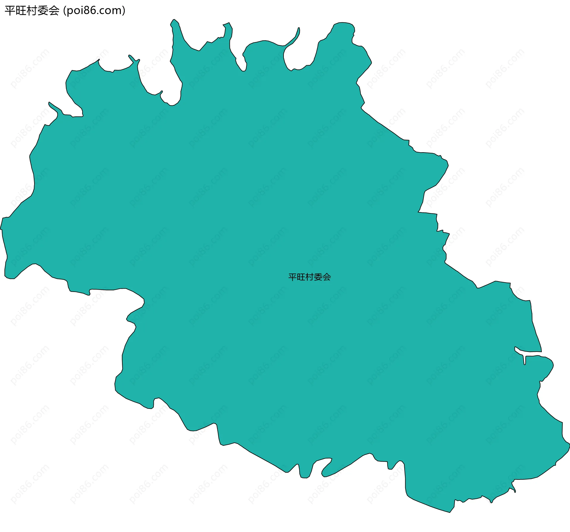 平旺村委会边界地图