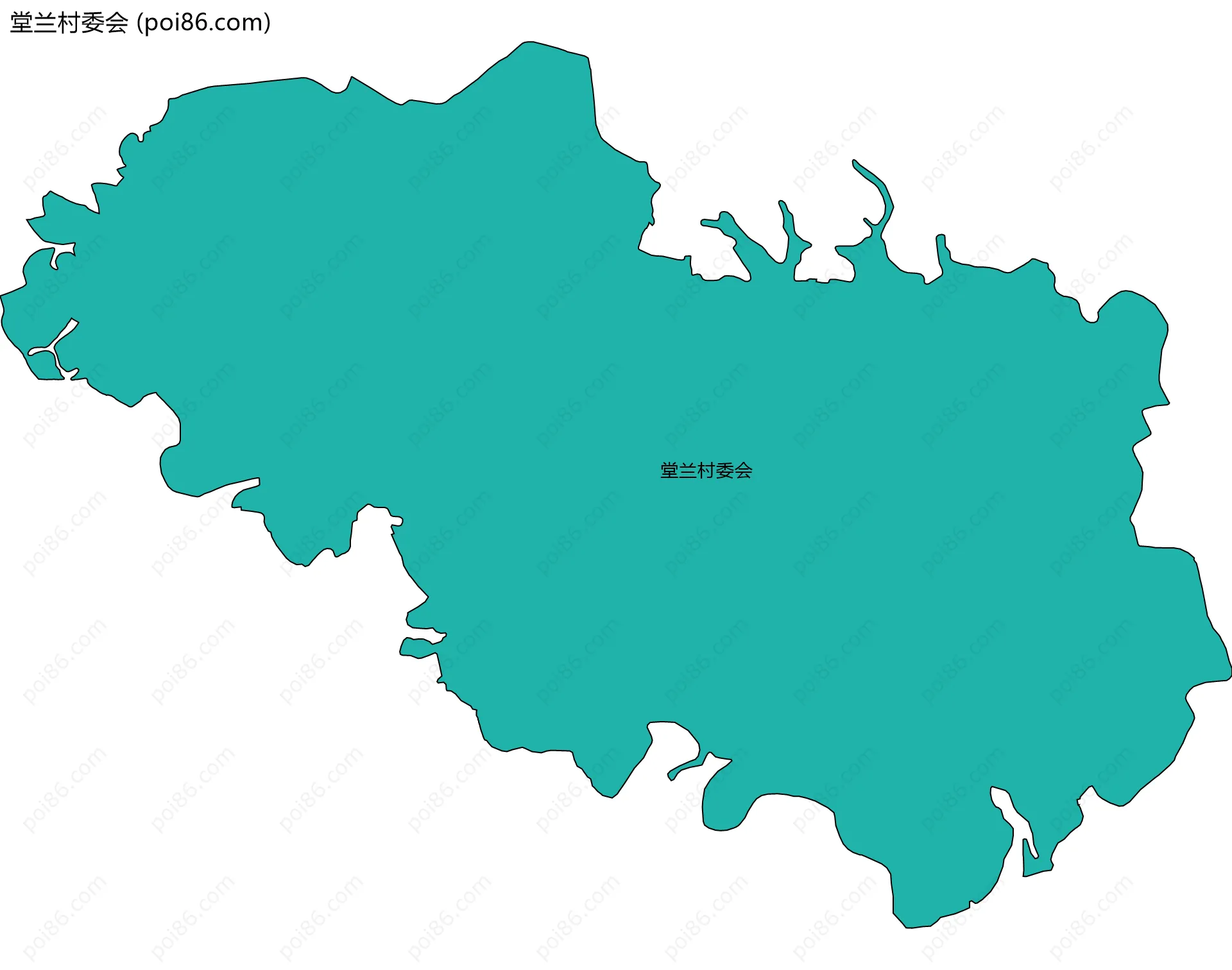 堂兰村委会边界地图