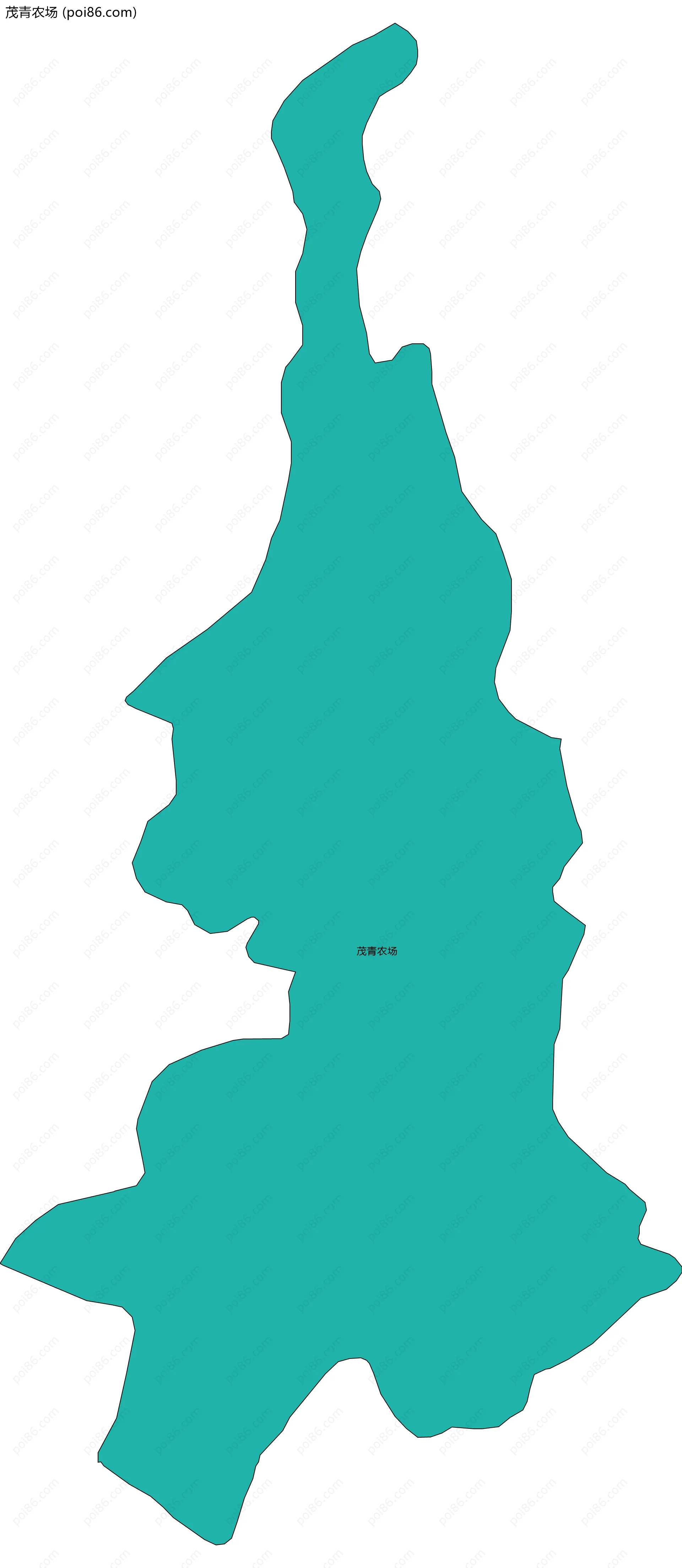 茂青农场边界地图