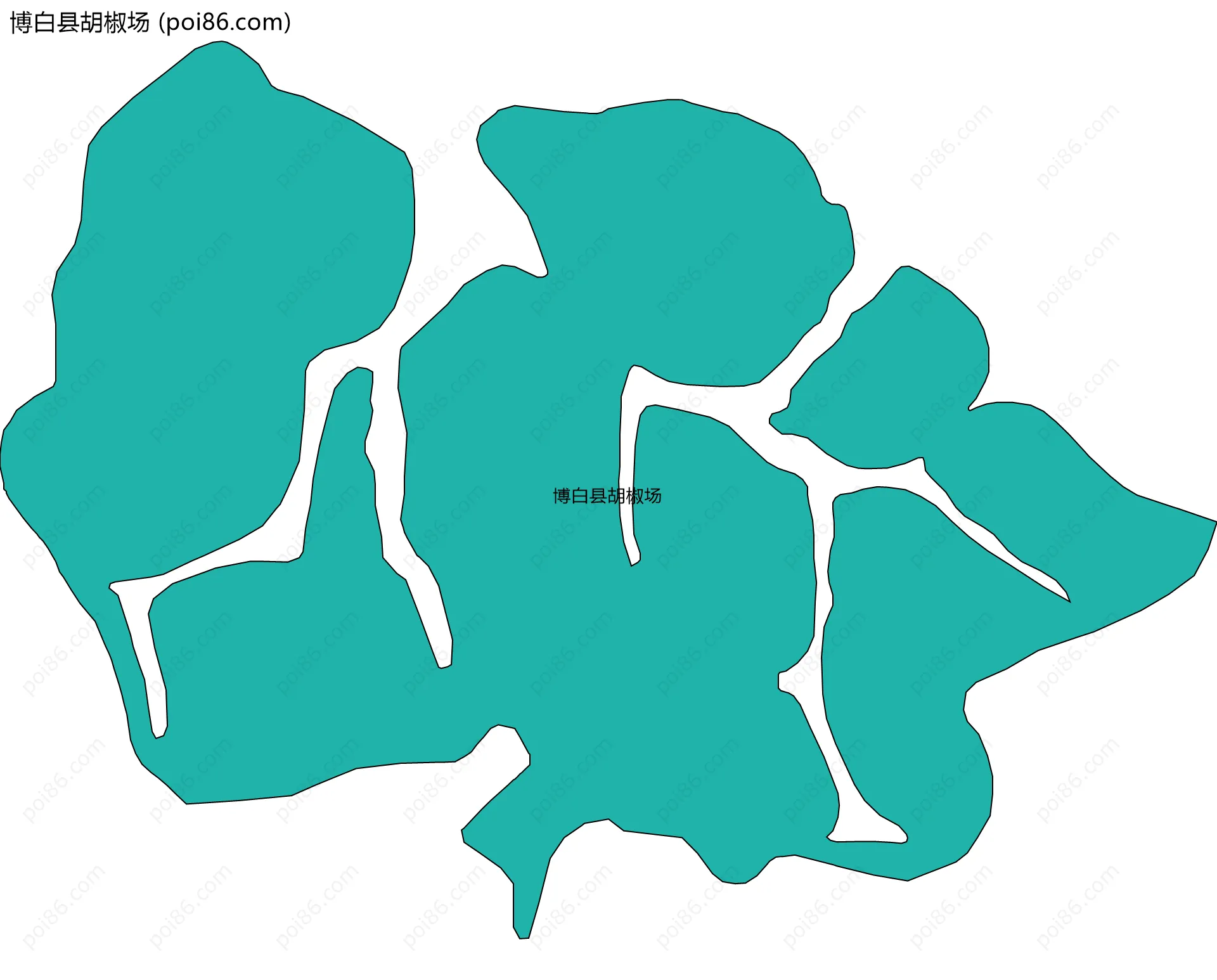 博白县胡椒场边界地图