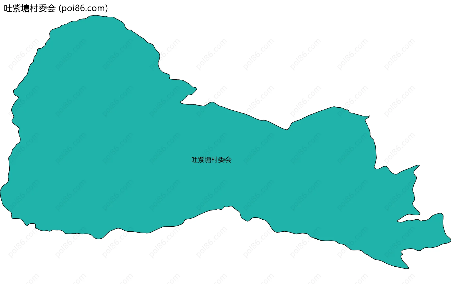 吐紫塘村委会边界地图