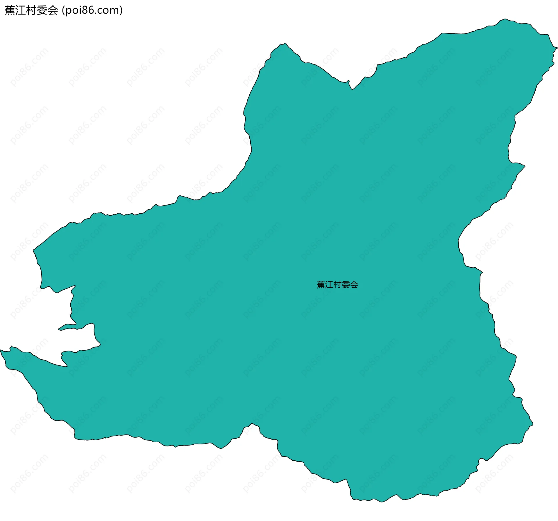 蕉江村委会边界地图