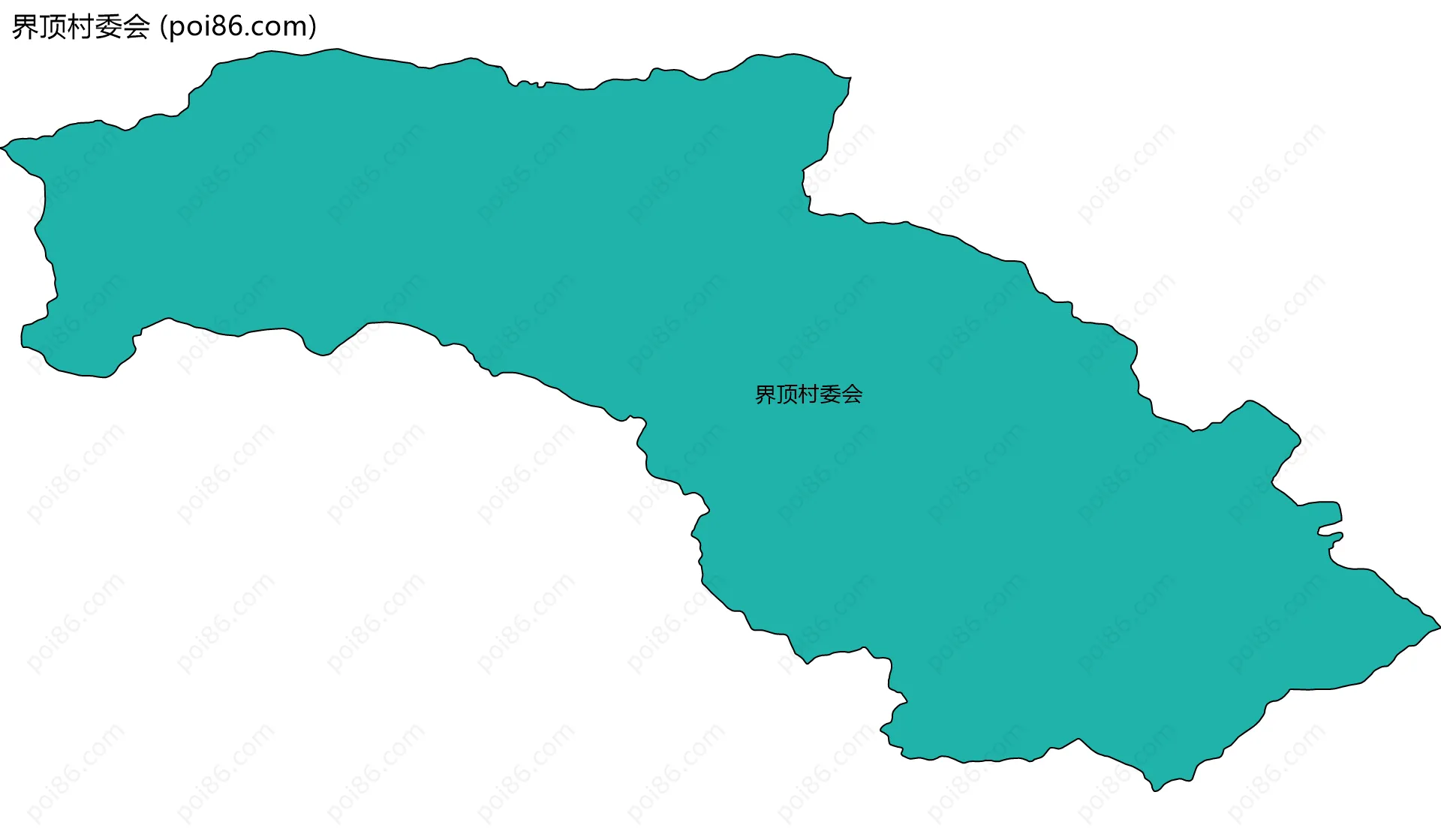 界顶村委会边界地图