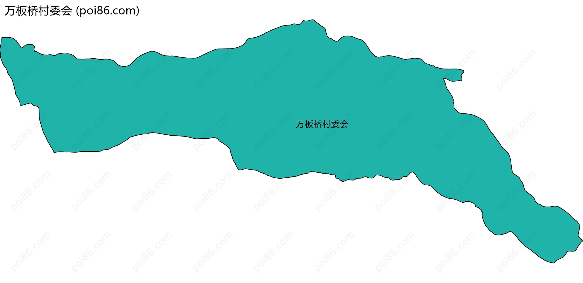 万板桥村委会边界地图