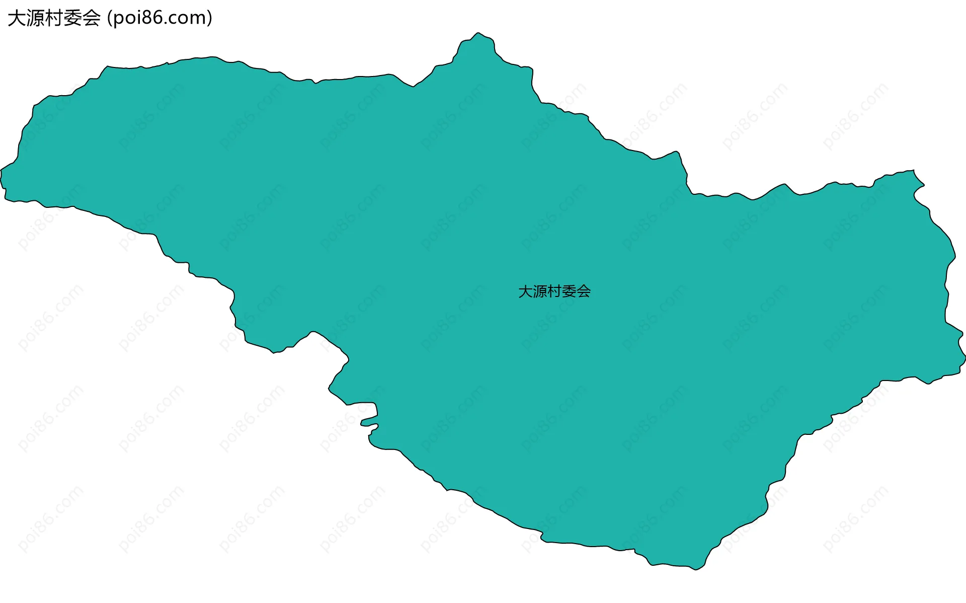 大源村委会边界地图