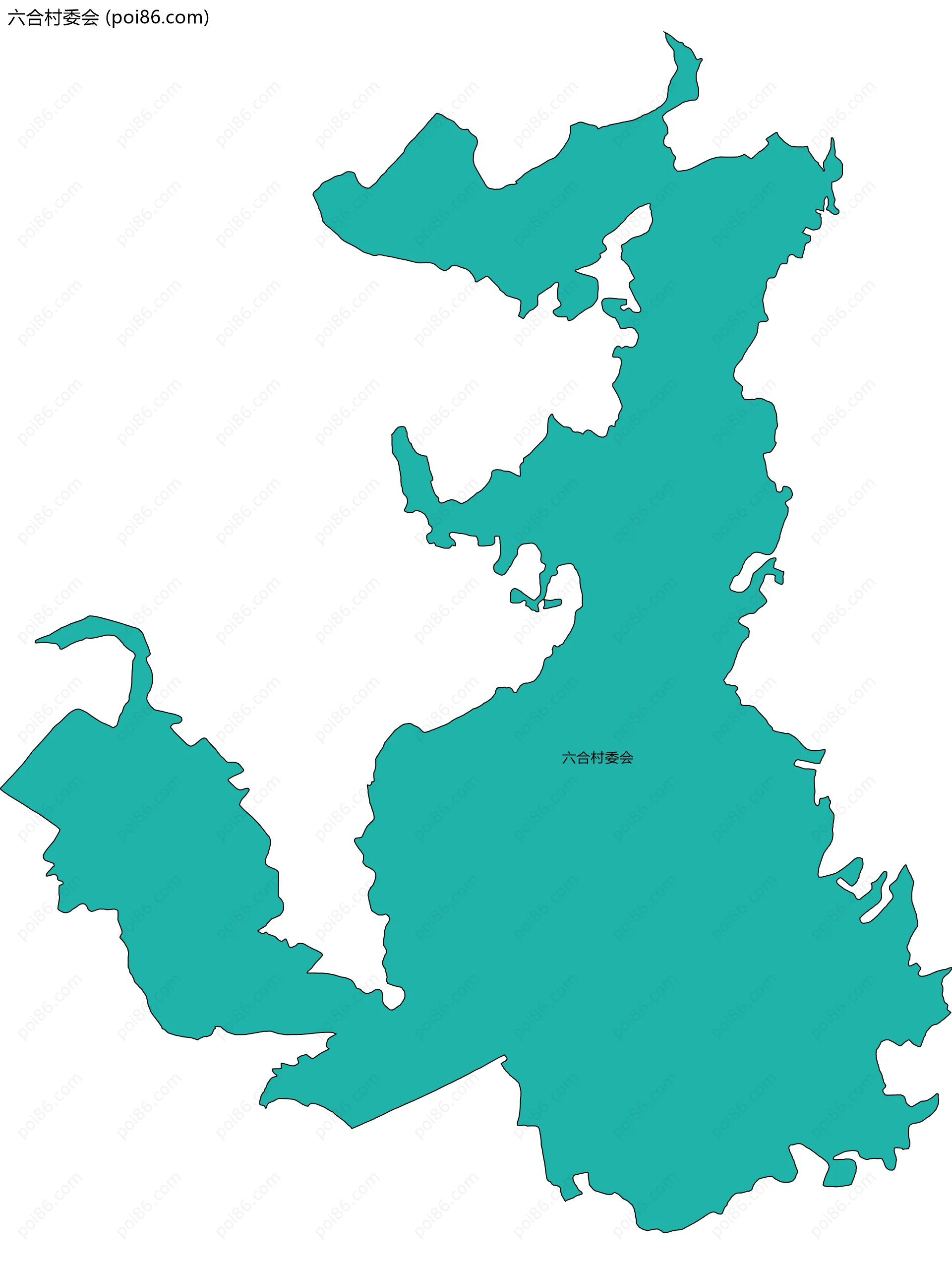 六合村委会边界地图