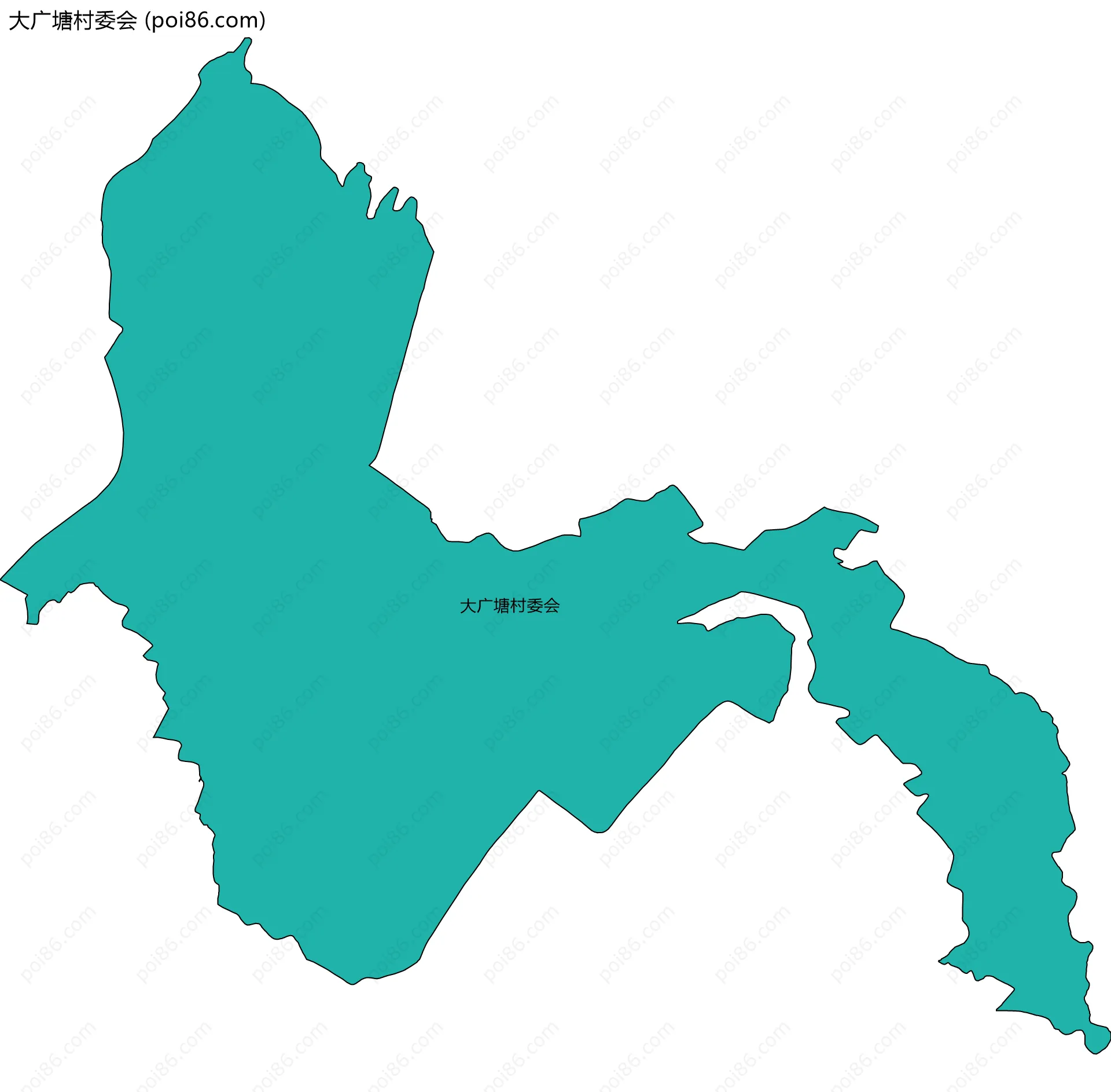 大广塘村委会边界地图