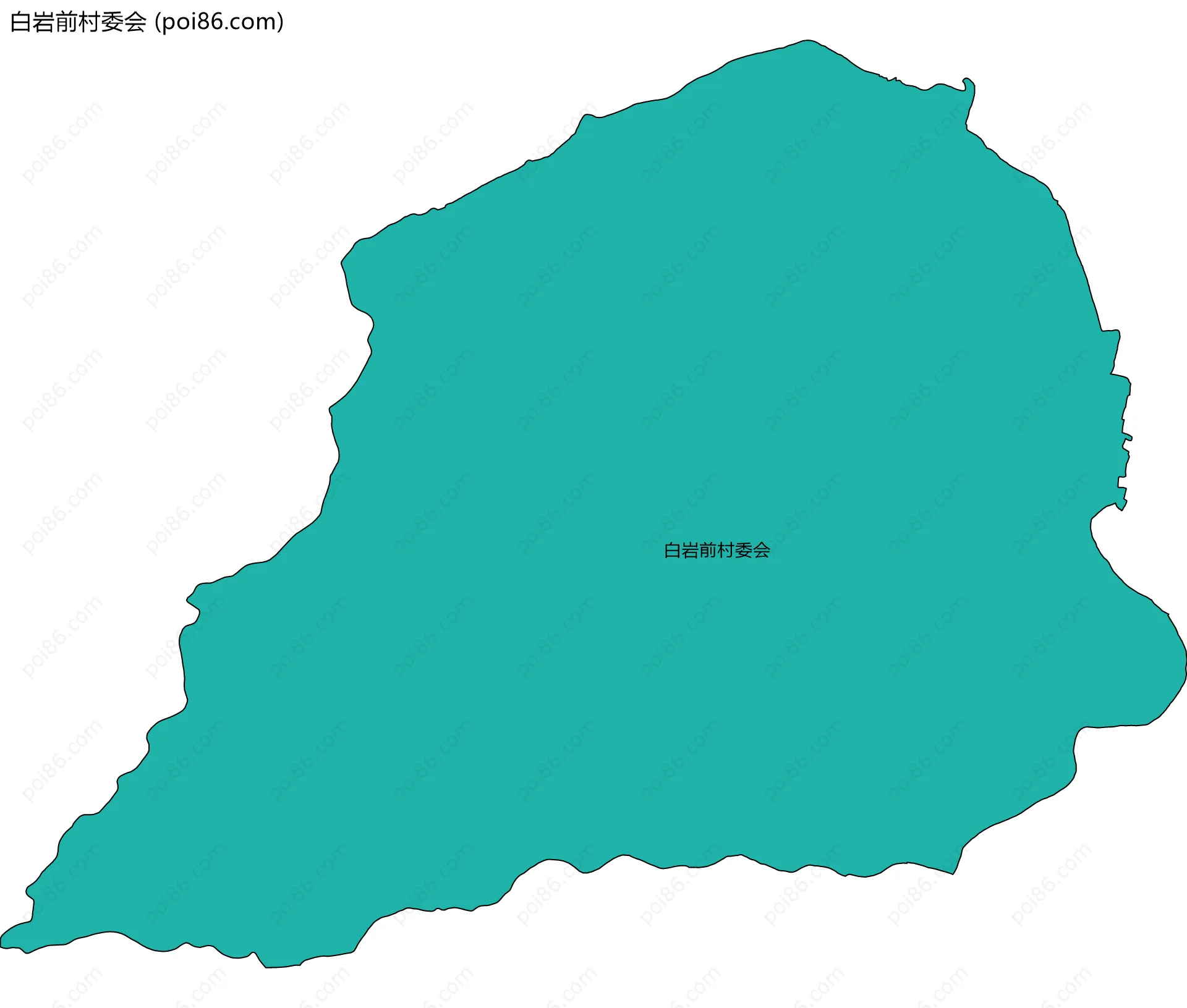 白岩前村委会边界地图