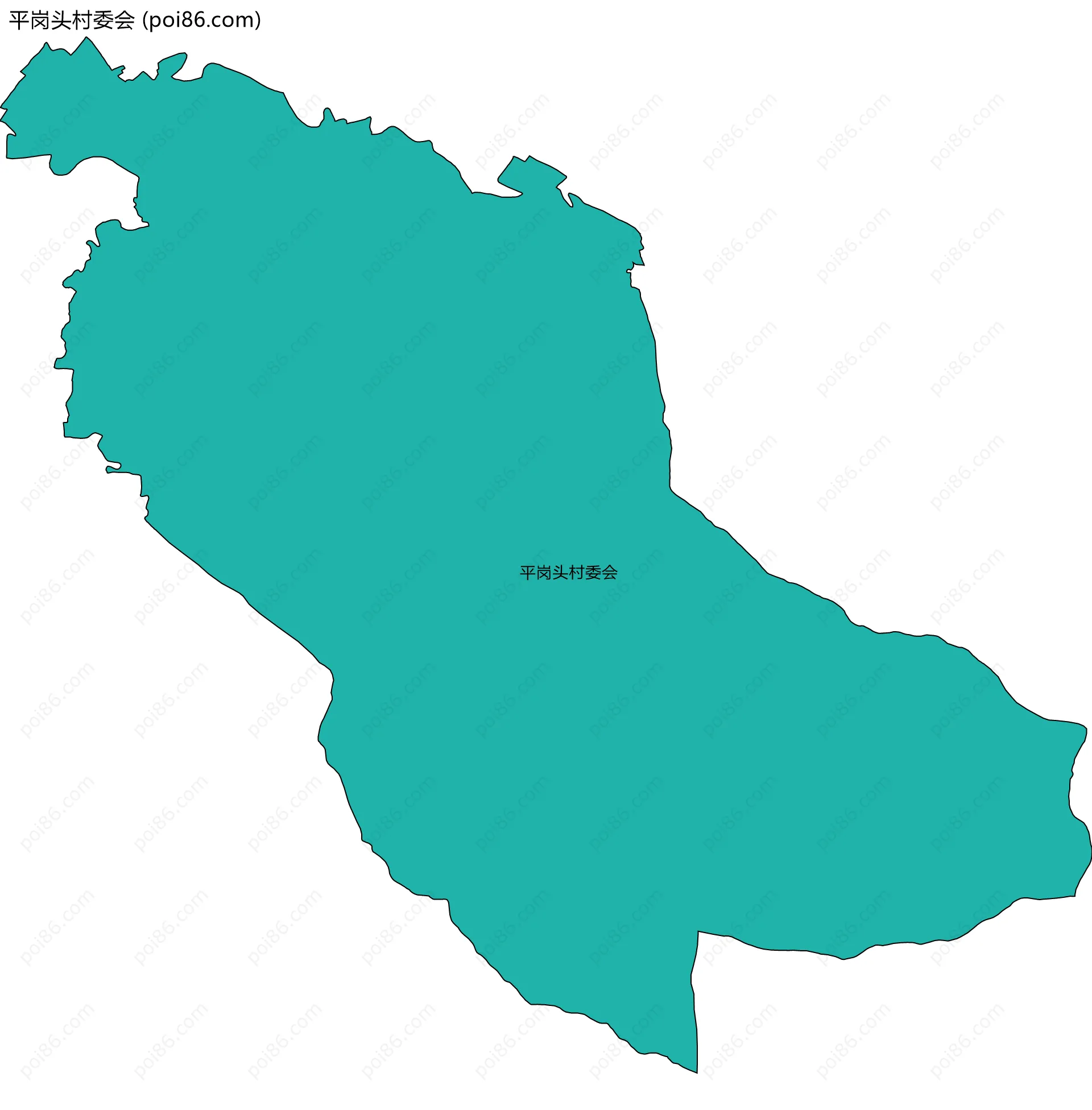平岗头村委会边界地图