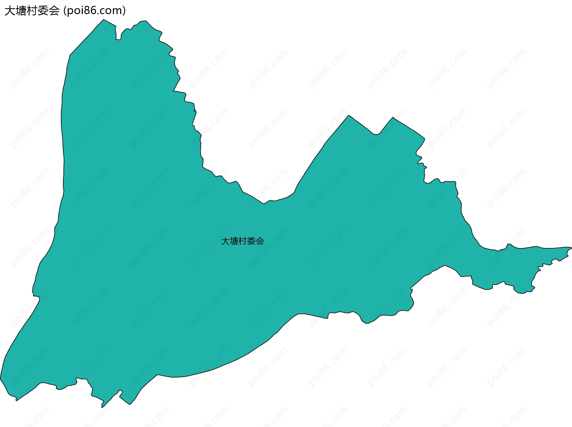 大塘村委会边界地图