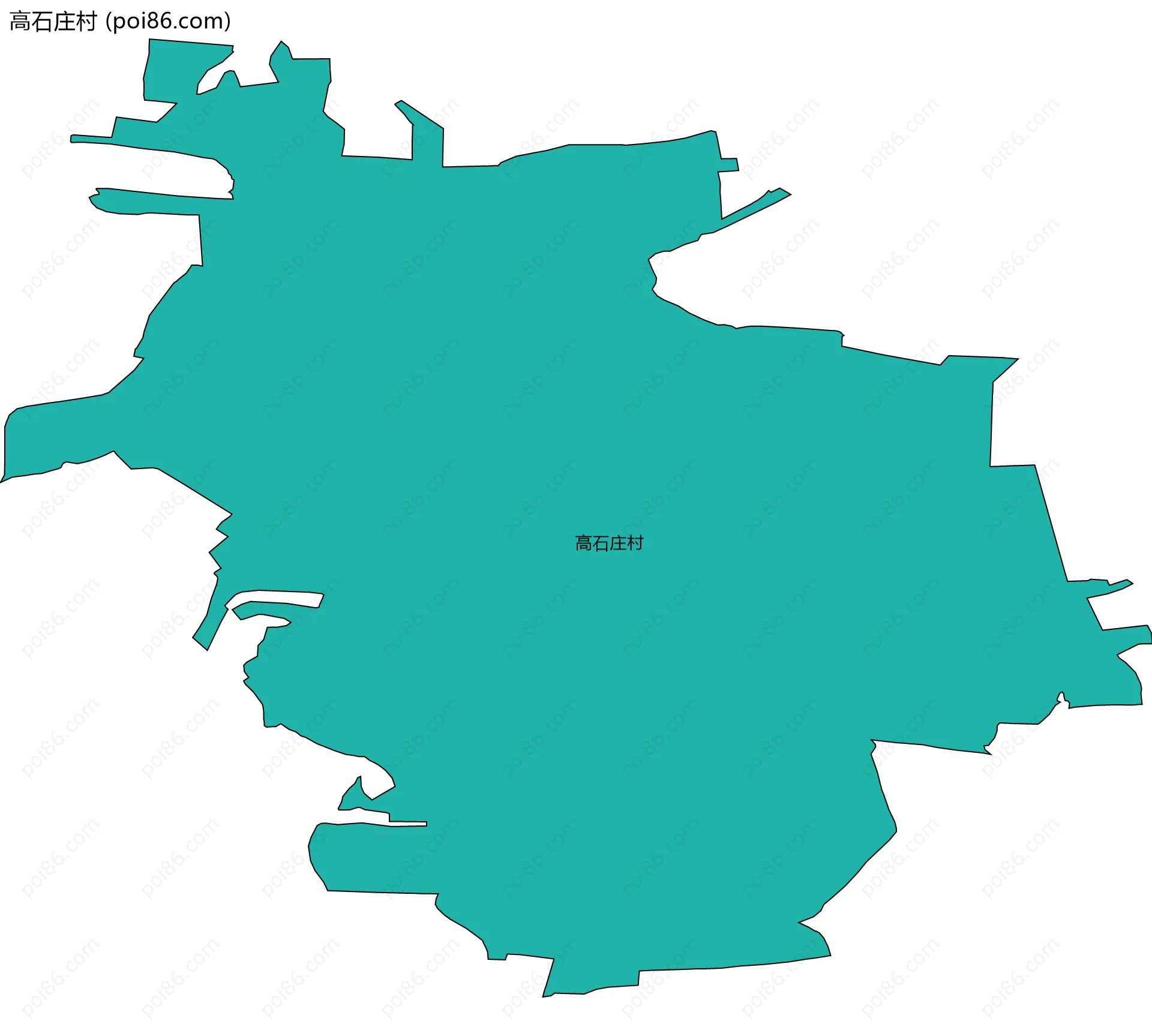 高石庄村边界地图